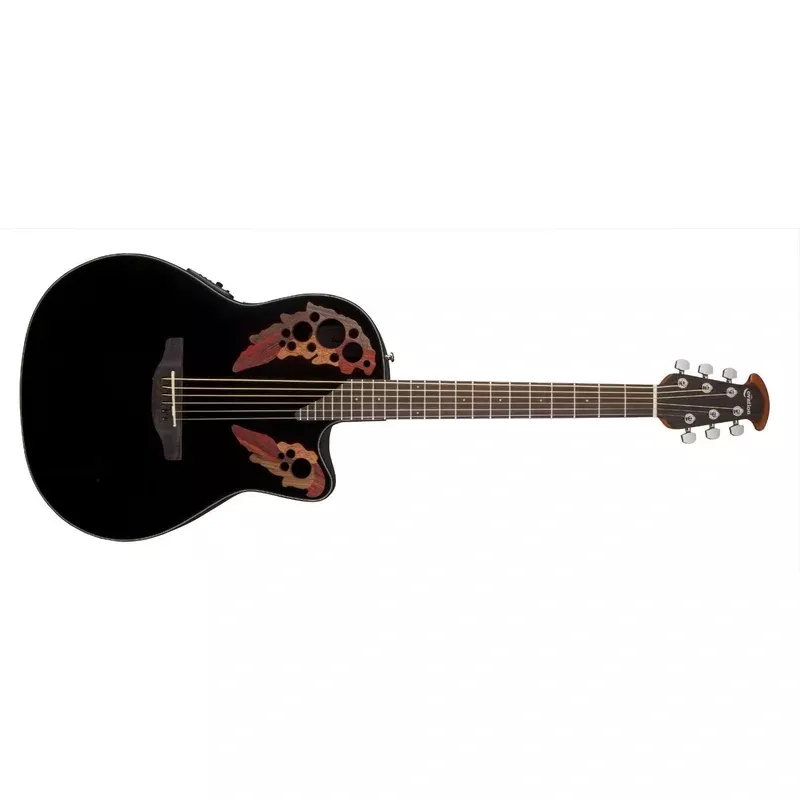 Ovation Acoustic-Electric Guitar, Black CE44-5