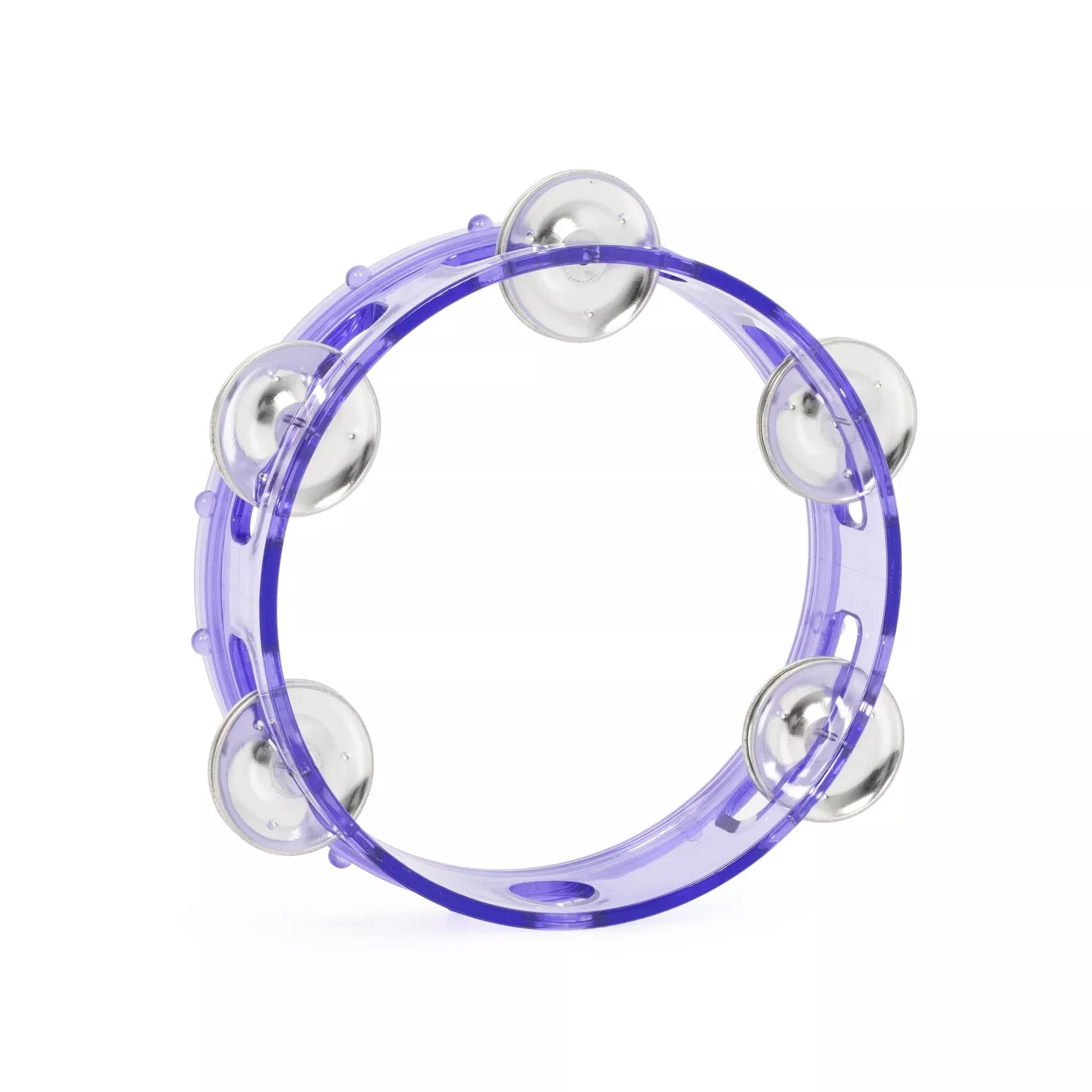 Percussion Plus 6" transparent headless tambourine - Purple (PP489-PU)