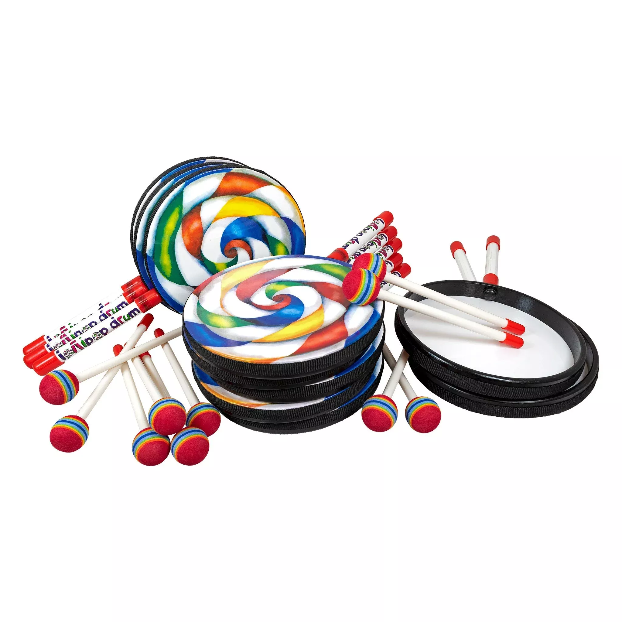 Percussion Plus 8" lollipop drum - pack of 10 (PP1189-10PACK)