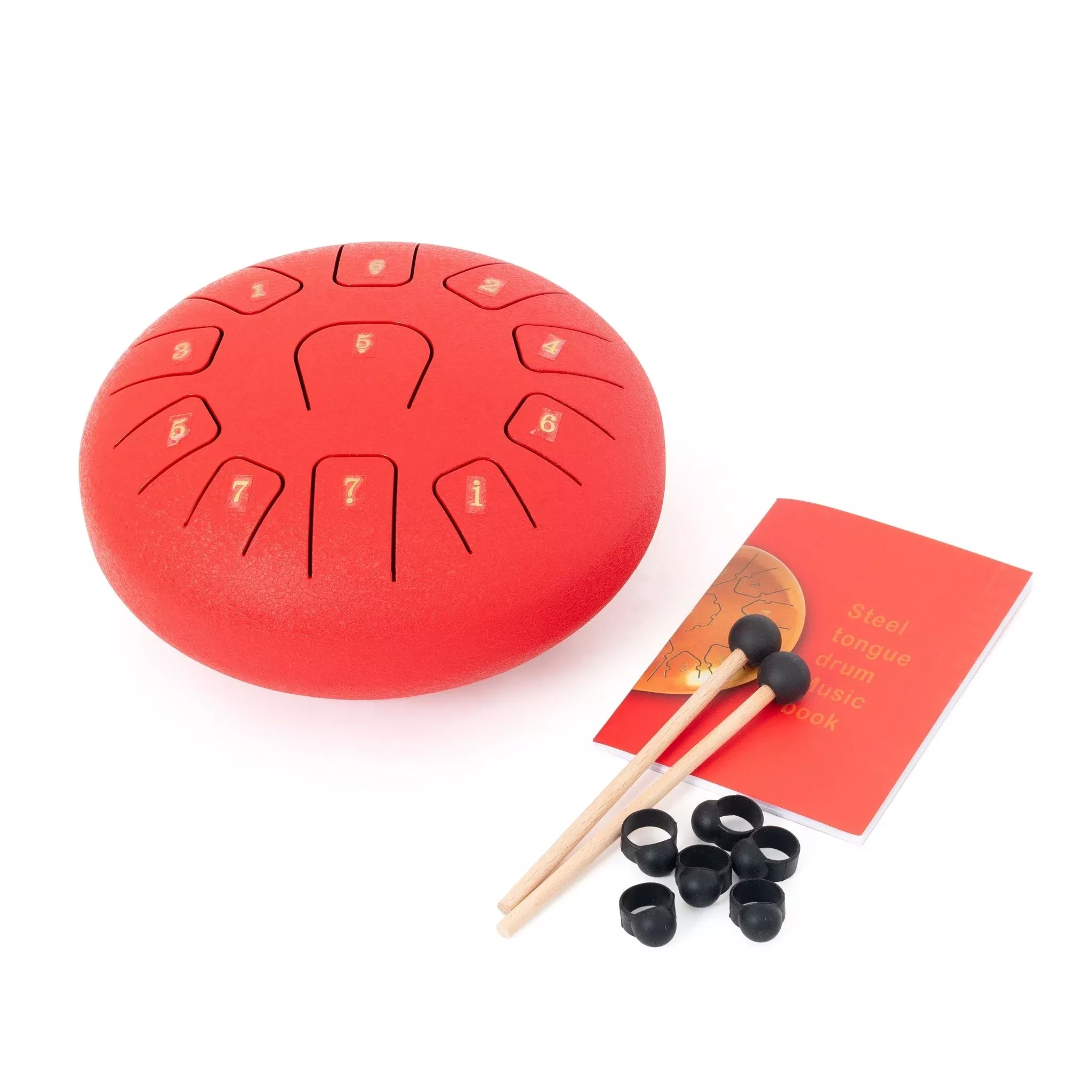 Percussion Plus 8" red steel tongue drum (PP1408)