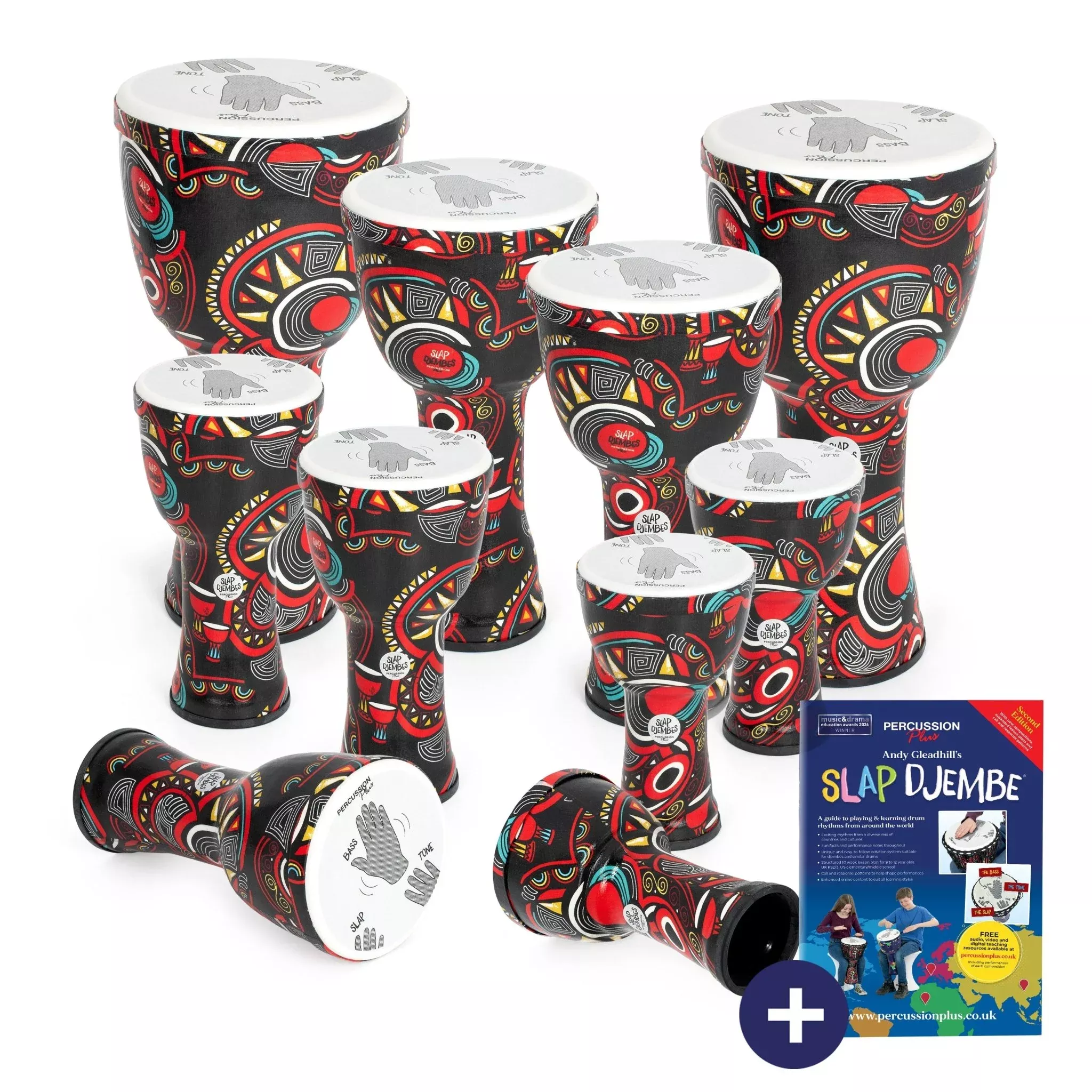 Percussion Plus Carnival Slap Djembe 10 pack – pre-tuned (PP673-10PK)
