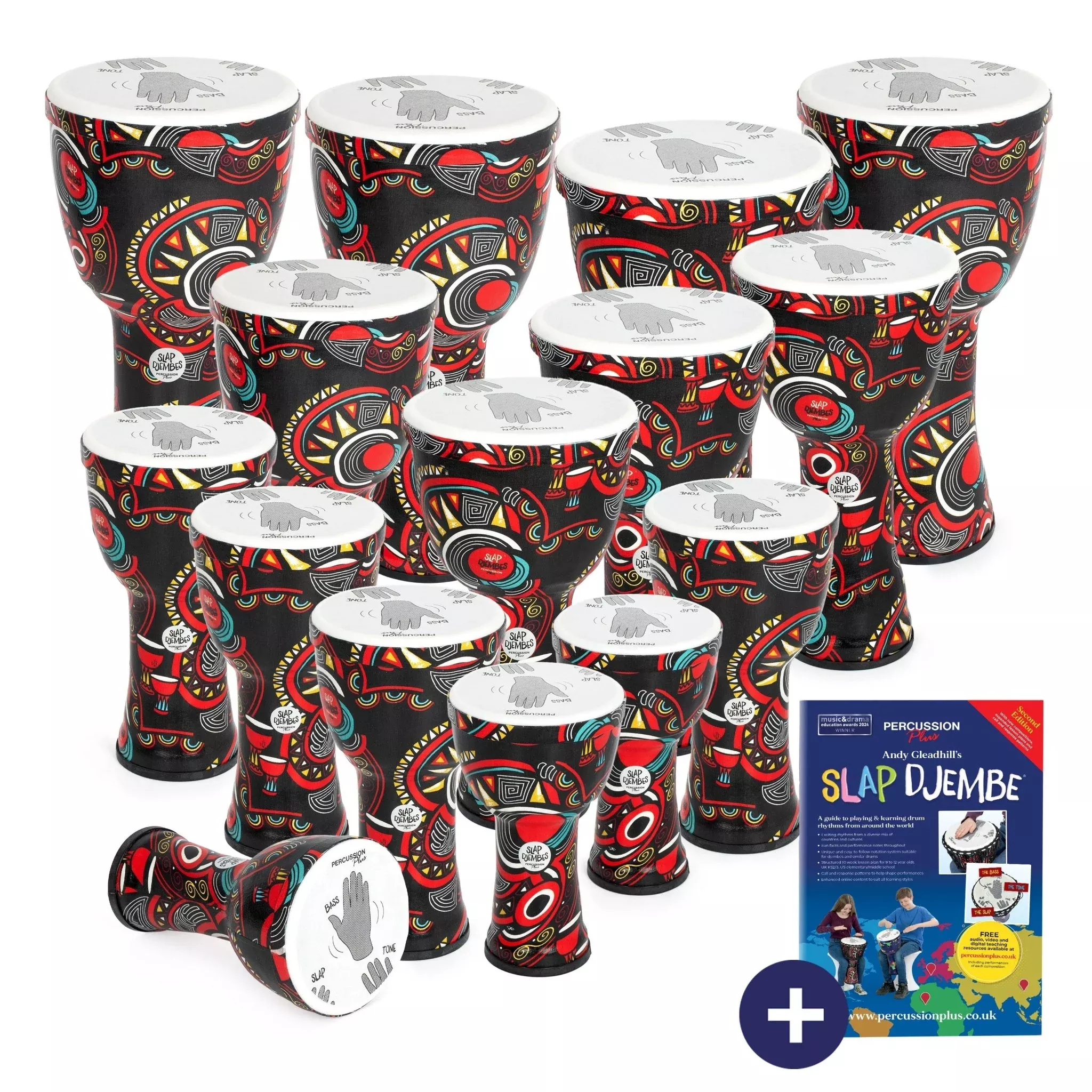 Percussion Plus Carnival Slap Djembe 15 pack – pre-tuned (PP673-15PK)