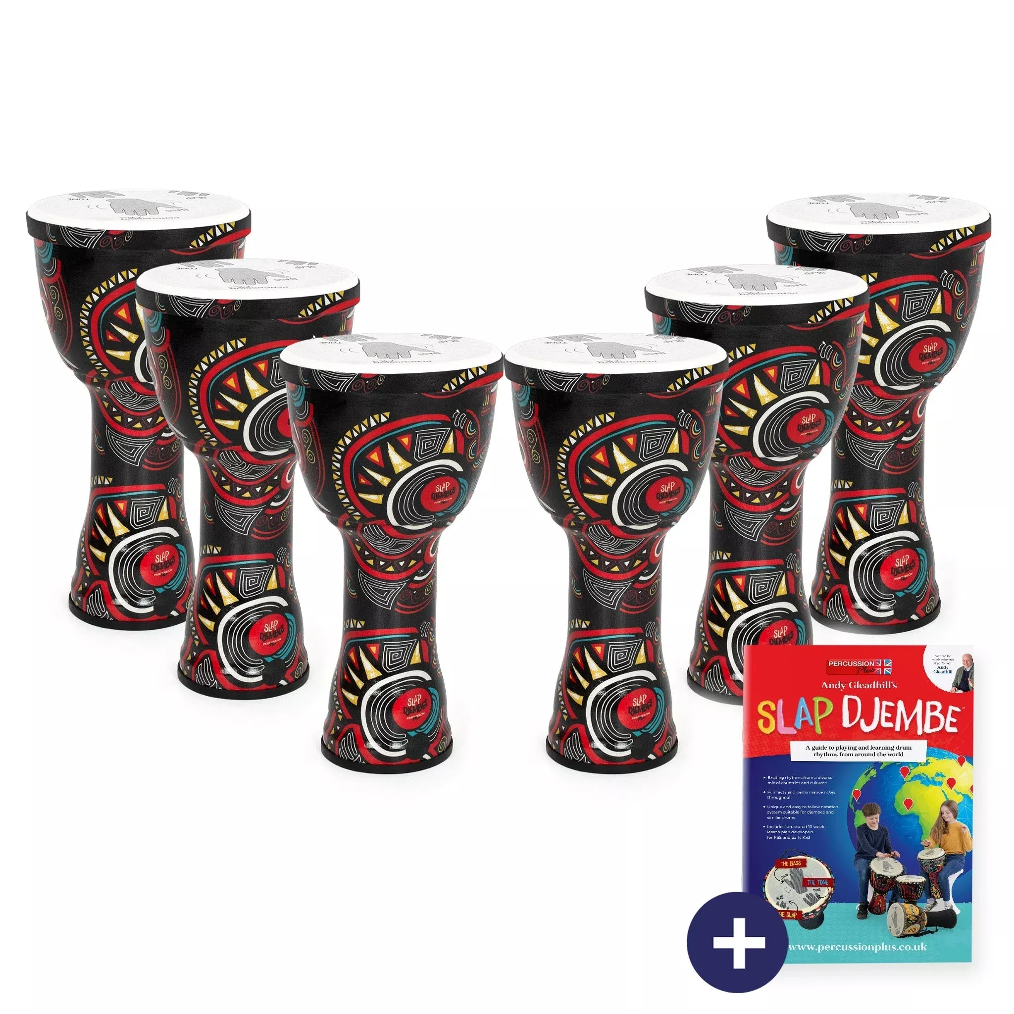 Percussion Plus Carnival Slap Djembe 6 x 7″ pack – pre-tuned (PP6735)