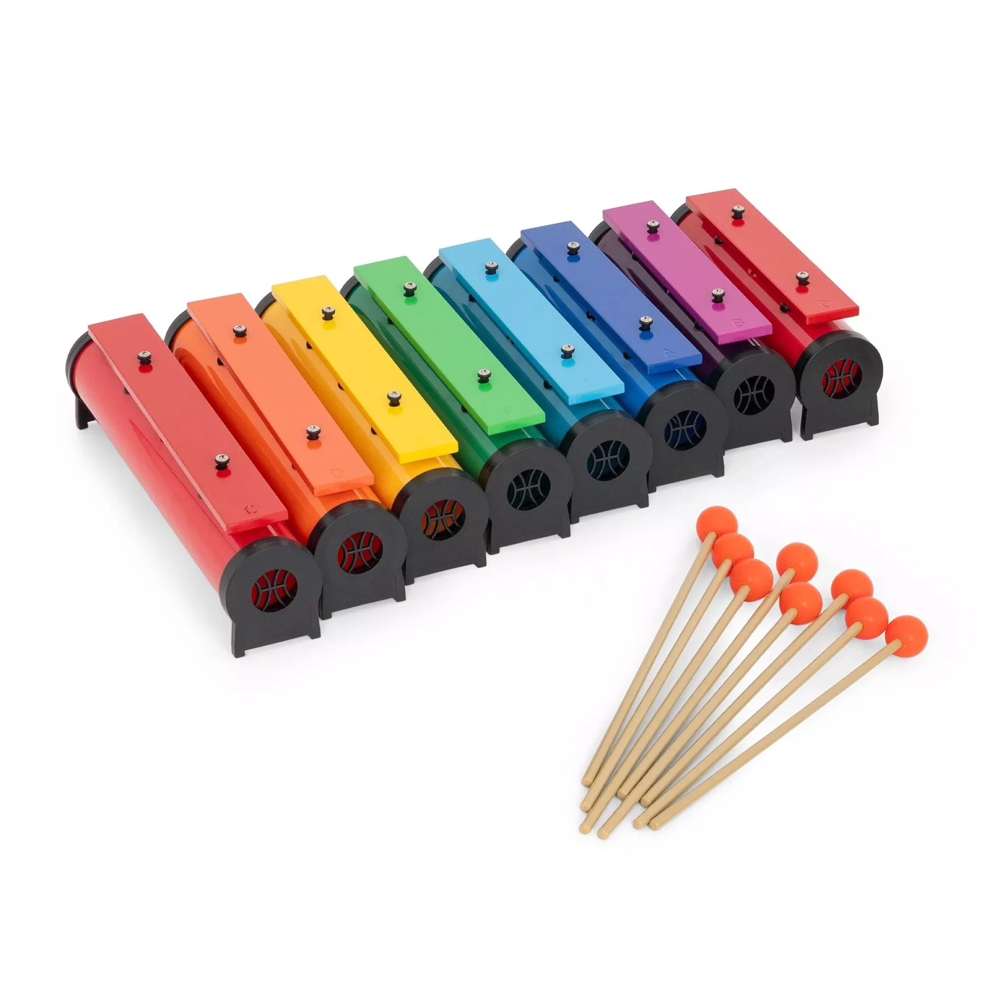 Percussion Plus colour note chime bar set with resonators (PP946)