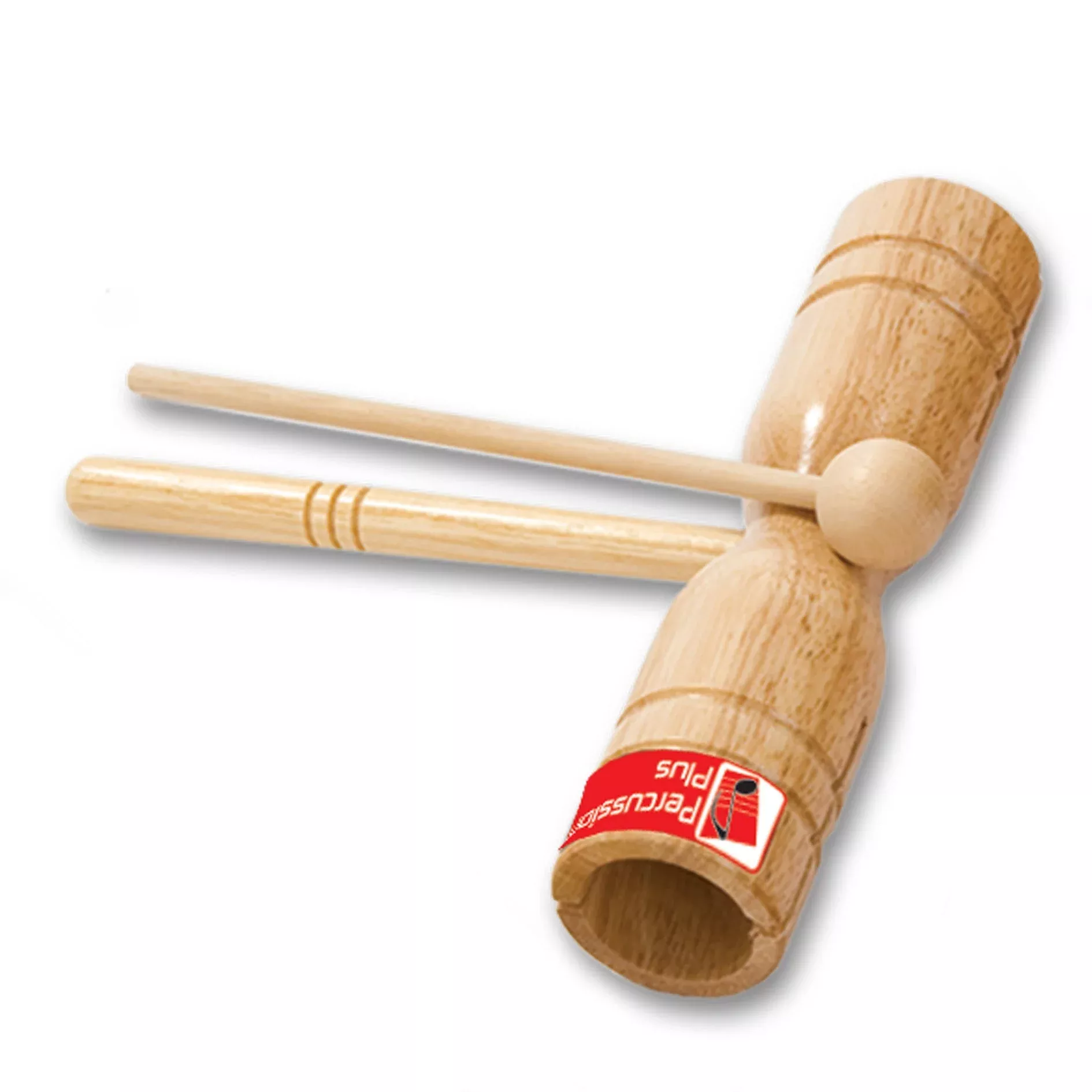 Percussion Plus double wooden agogo with beater (PP253)