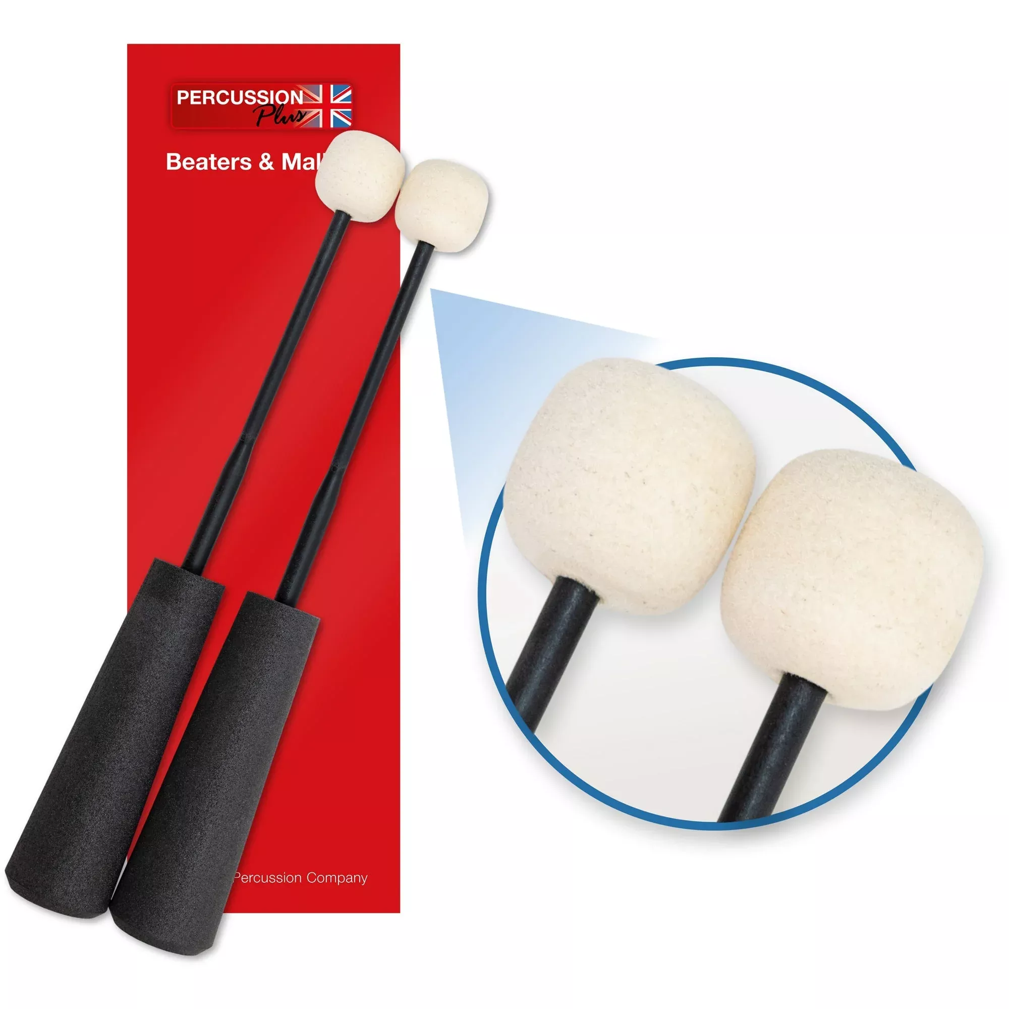 Percussion Plus easy grip hard felt beaters (PP753)