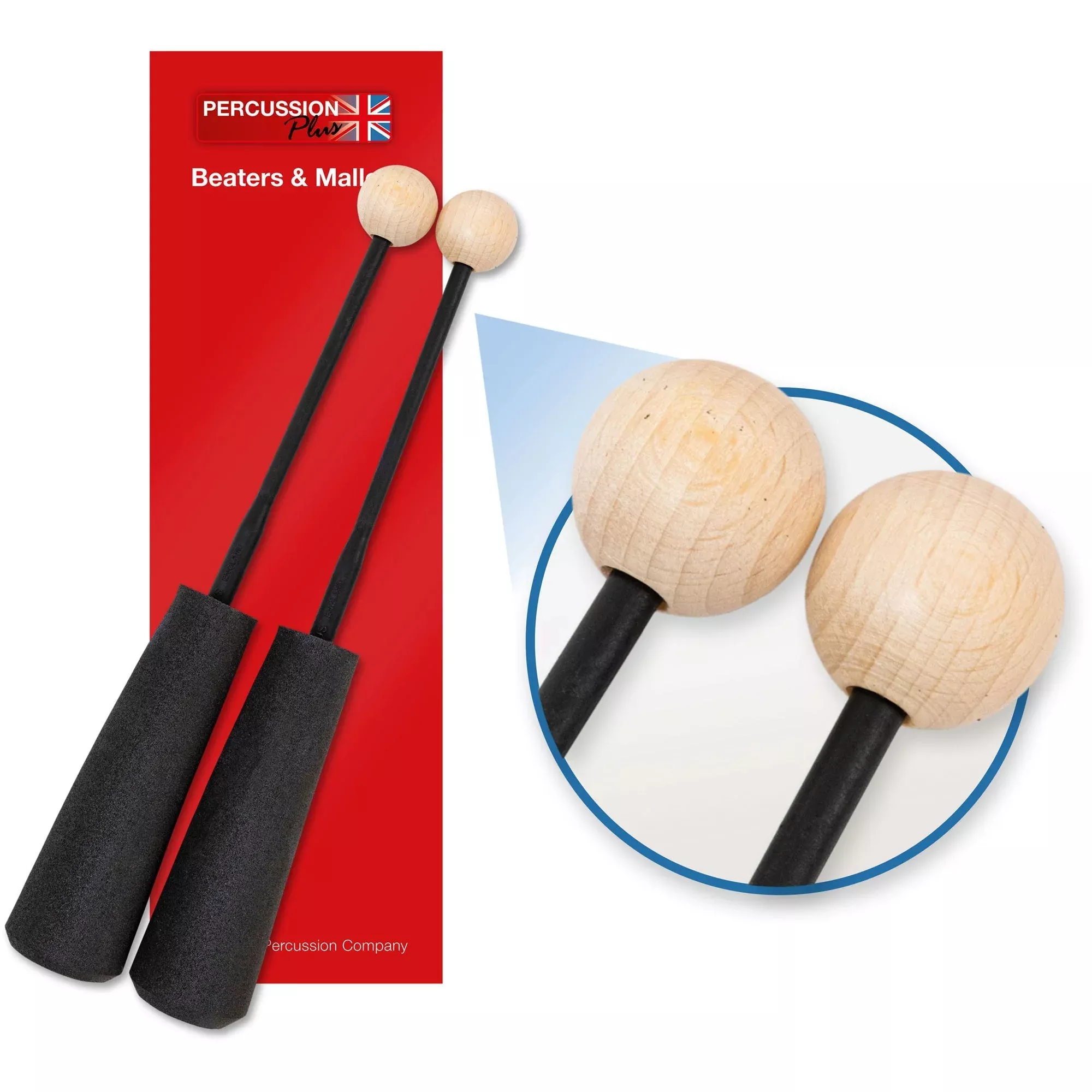 Percussion Plus easy grip hard wooden beaters (PP755)