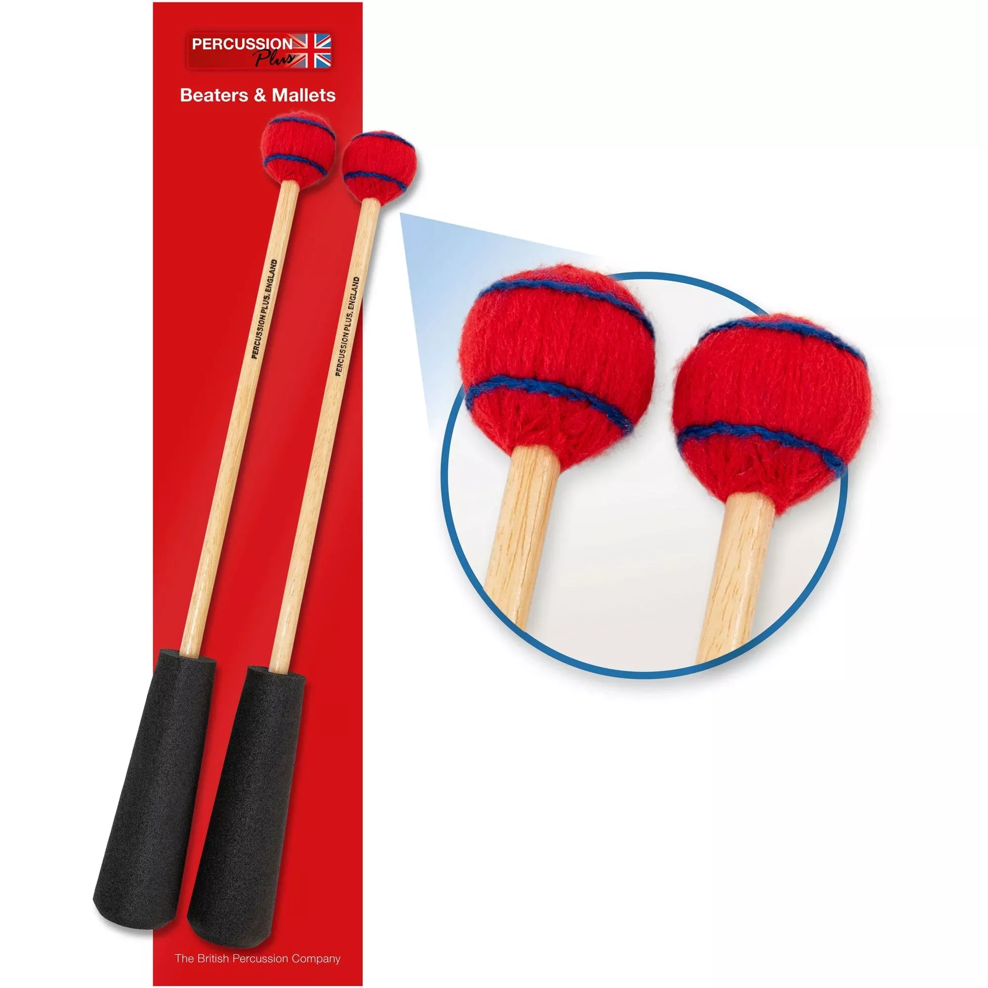 Percussion Plus easy grip medium mallets (PP758)