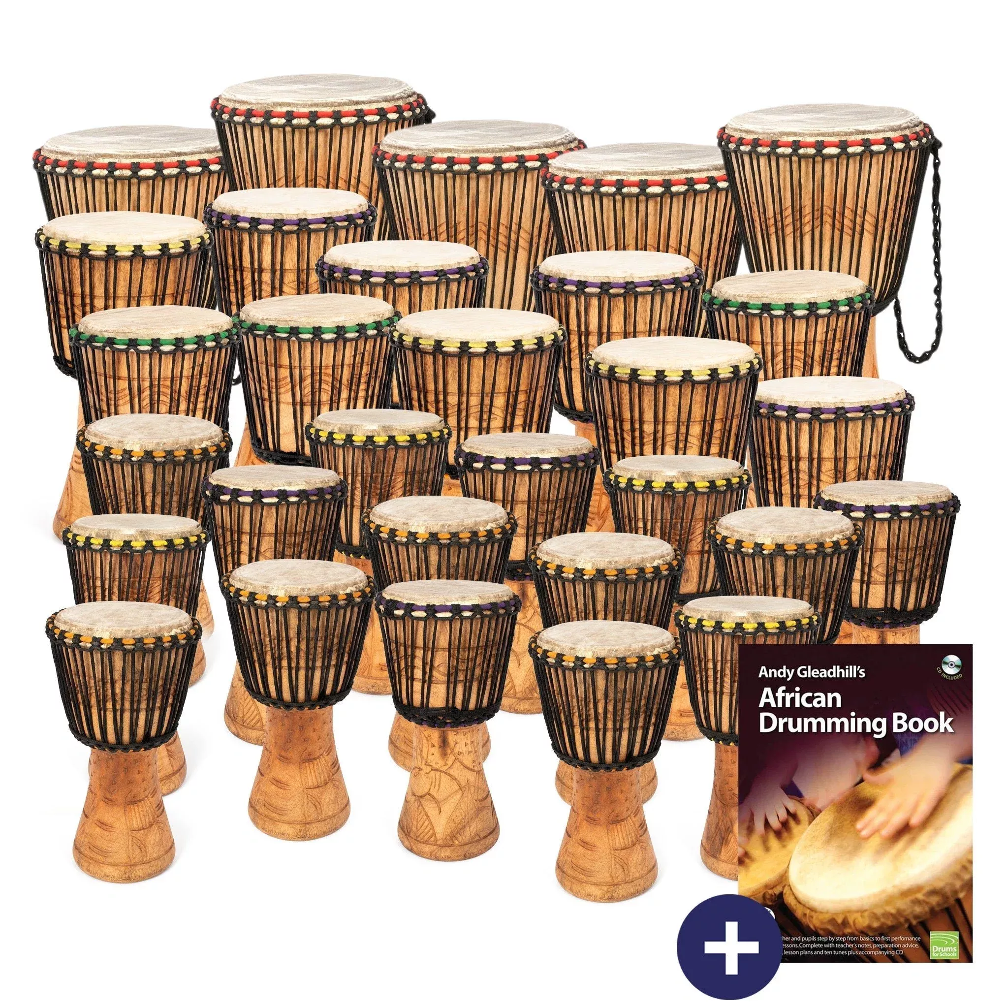 Percussion Plus Ghanaian djembe 30 player pack for primary education (PP664-30P)