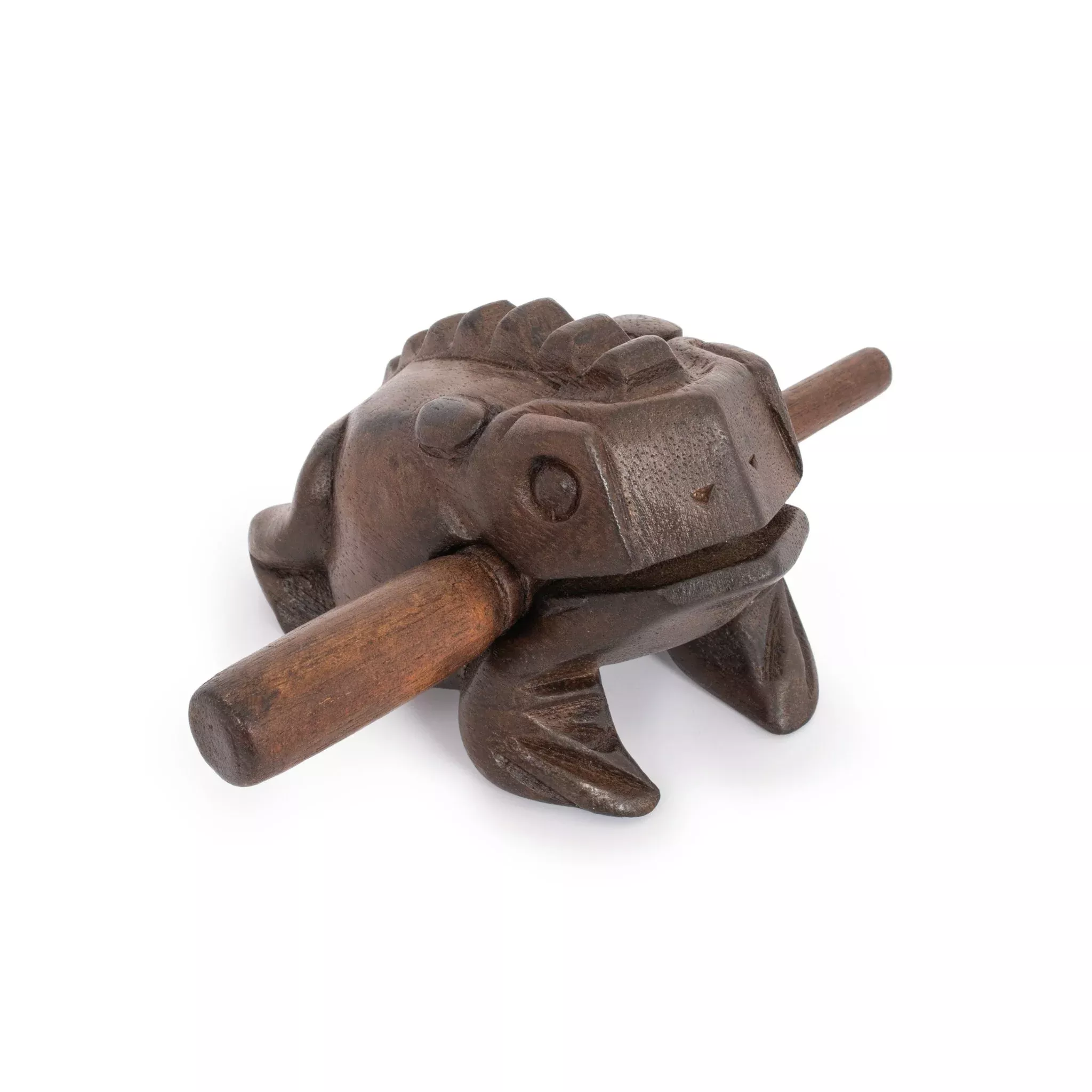 Percussion Plus Honestly Made Large brown frog guiro with scraper (PP2130)