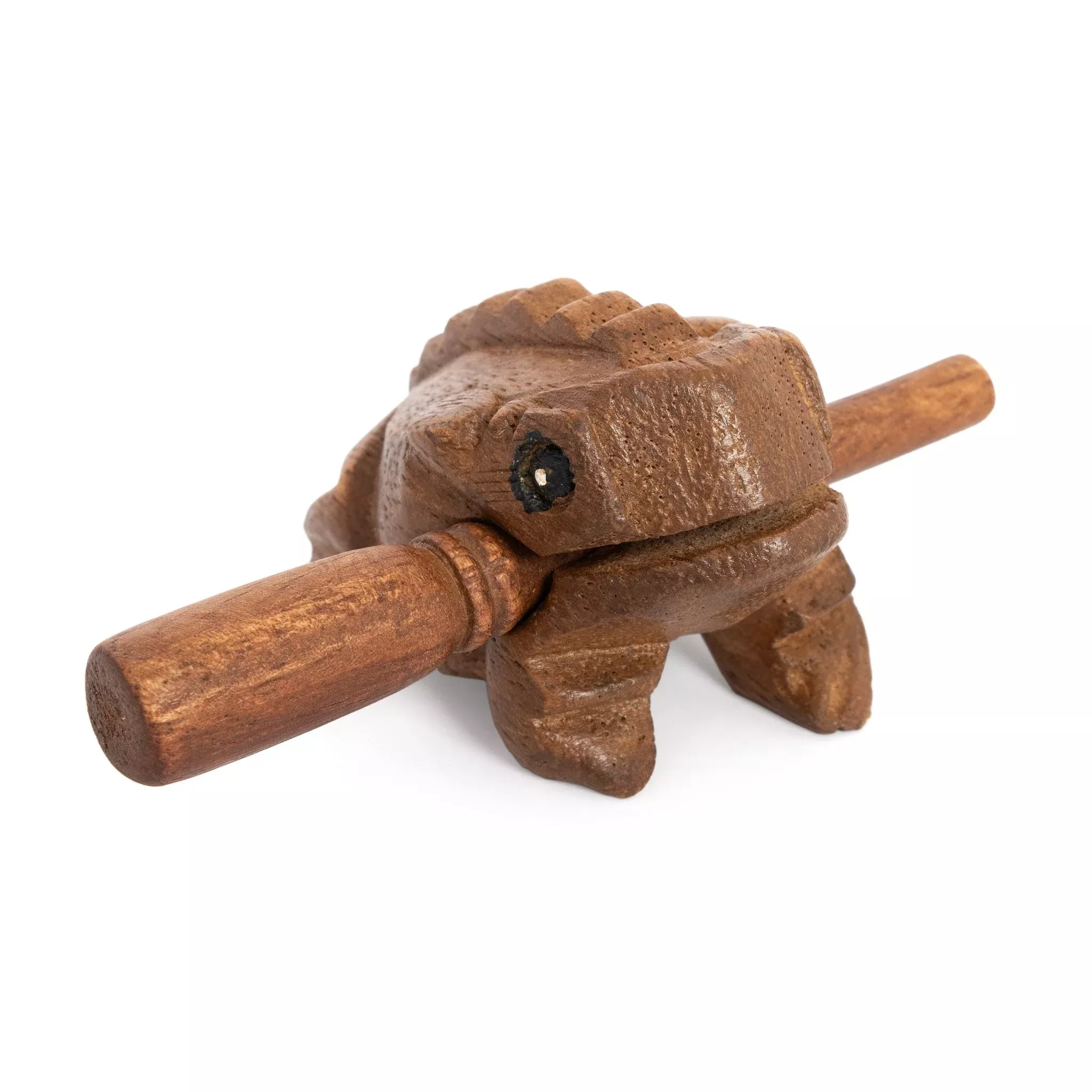 Percussion Plus Honestly Made mini brown frog guiro and scraper (PP2131)