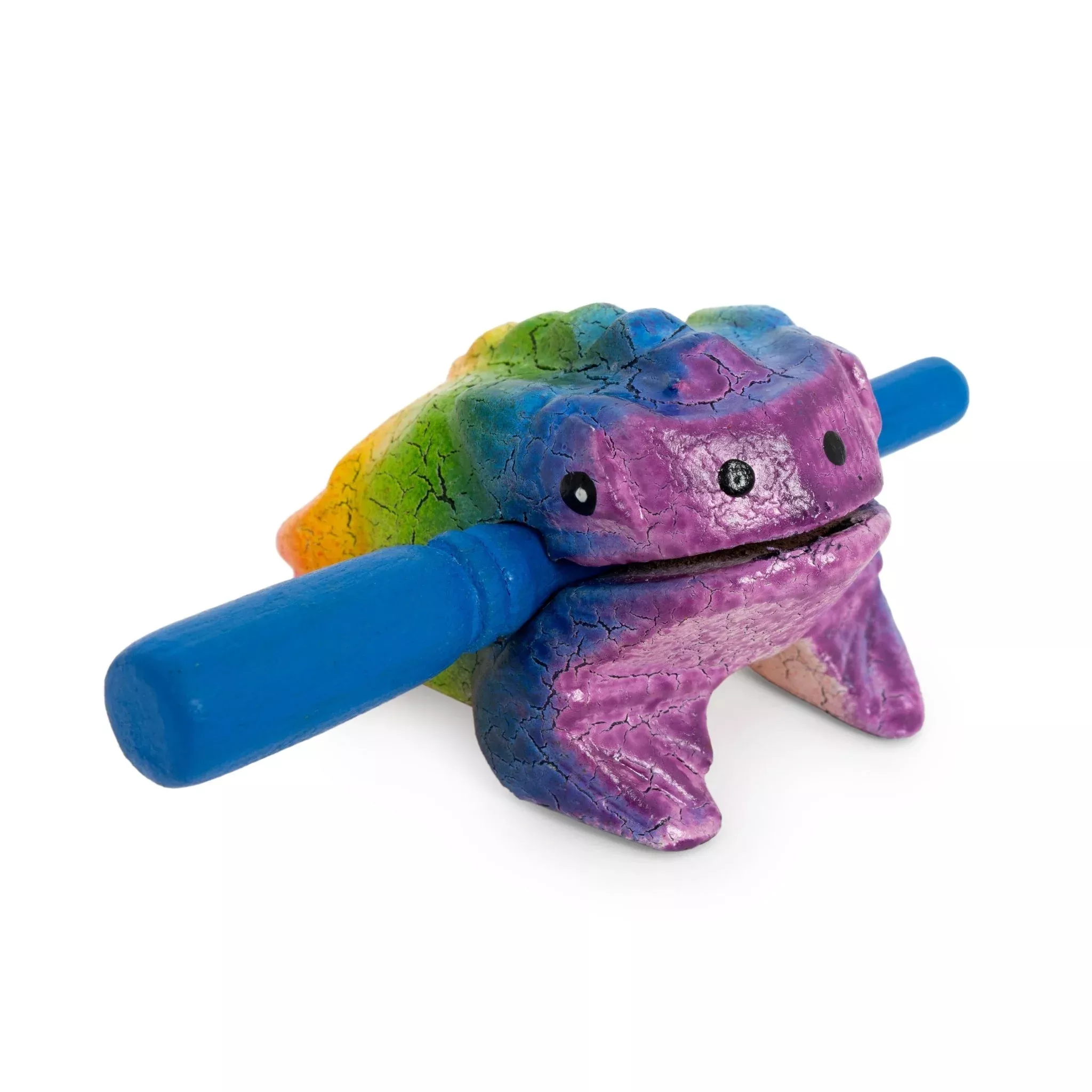 Percussion Plus Honestly Made mini rainbow frog guiro and scraper (PP2132)