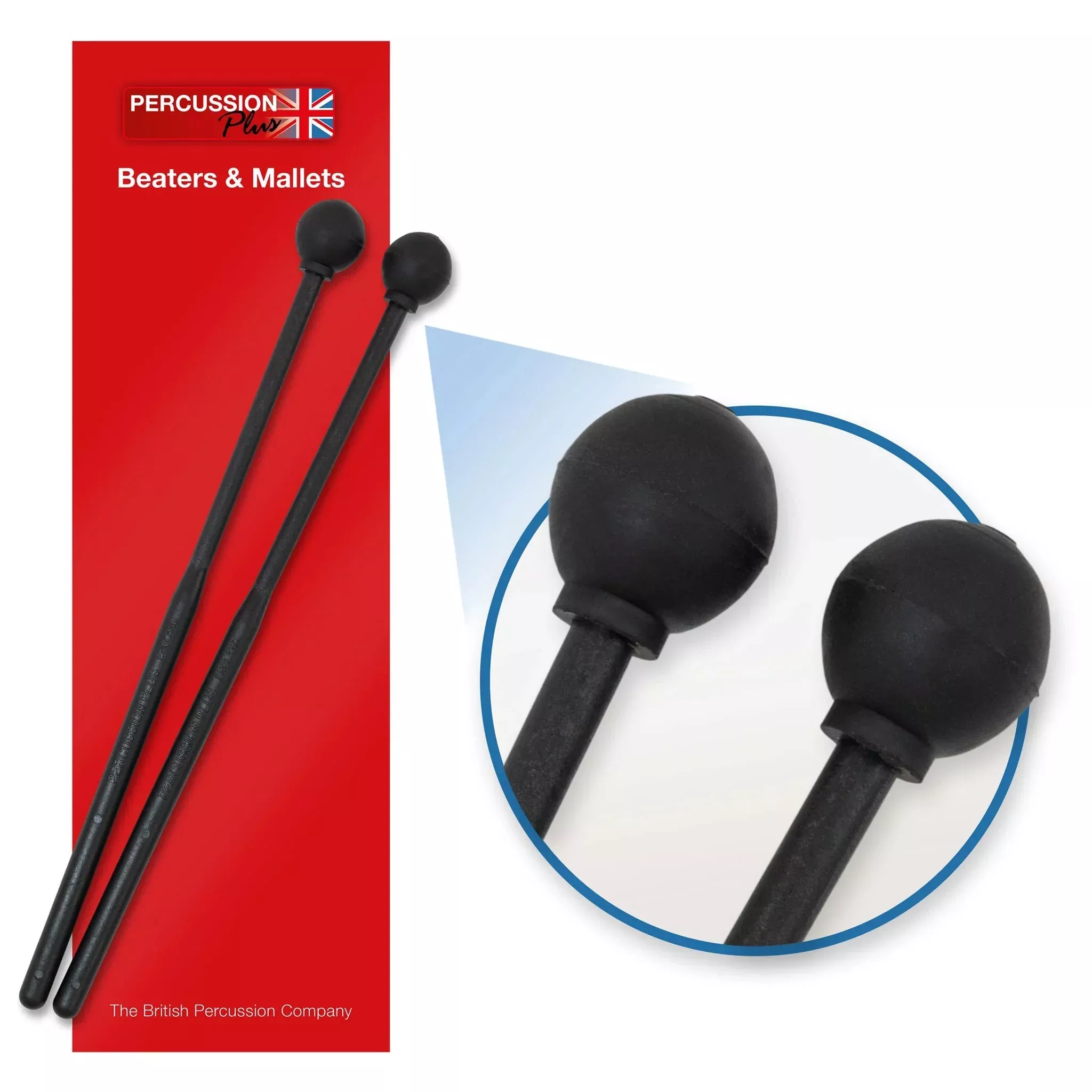 Percussion Plus medium rubber beaters – pair (PP068)