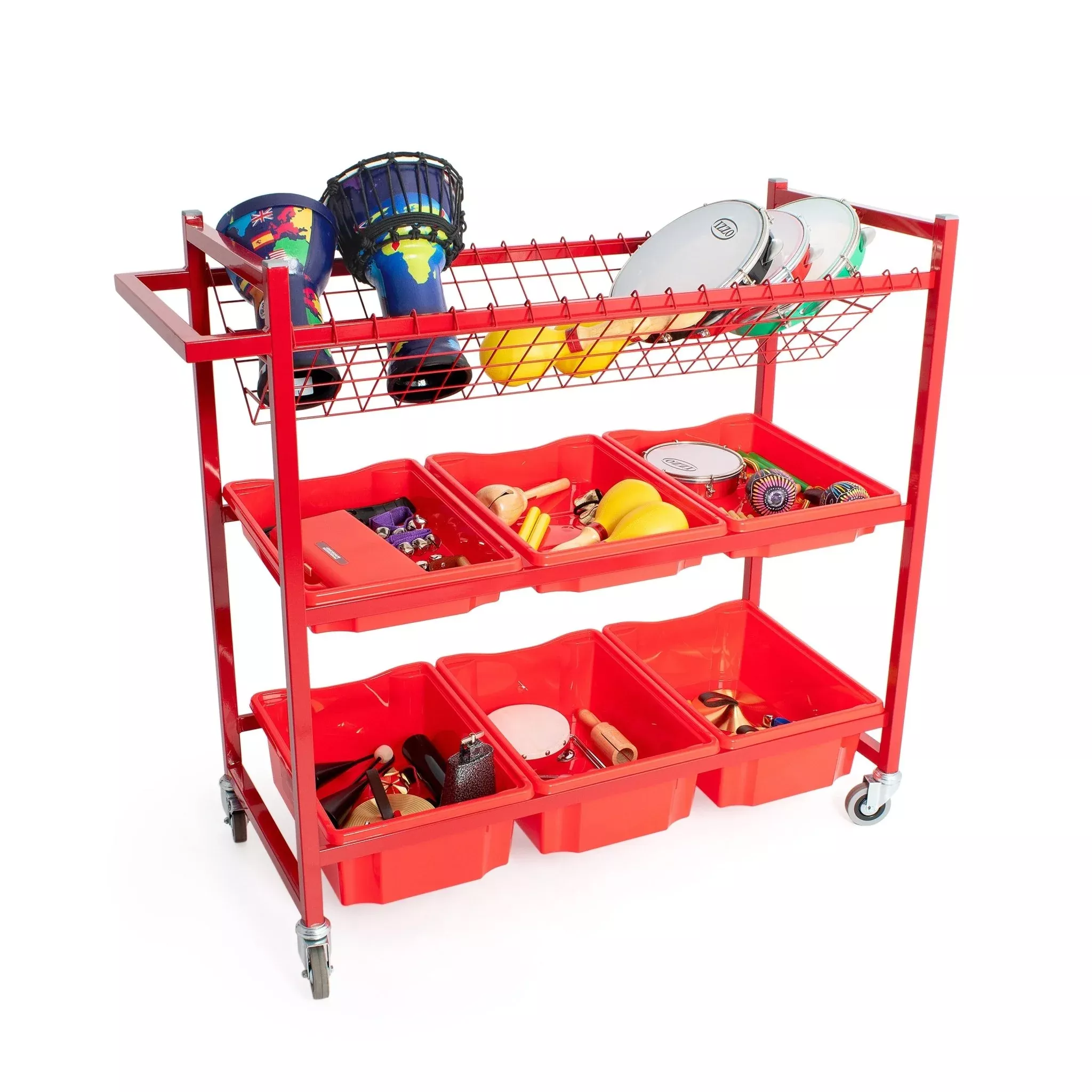 Percussion Plus mobile instrument trolley with trays (PP1057)