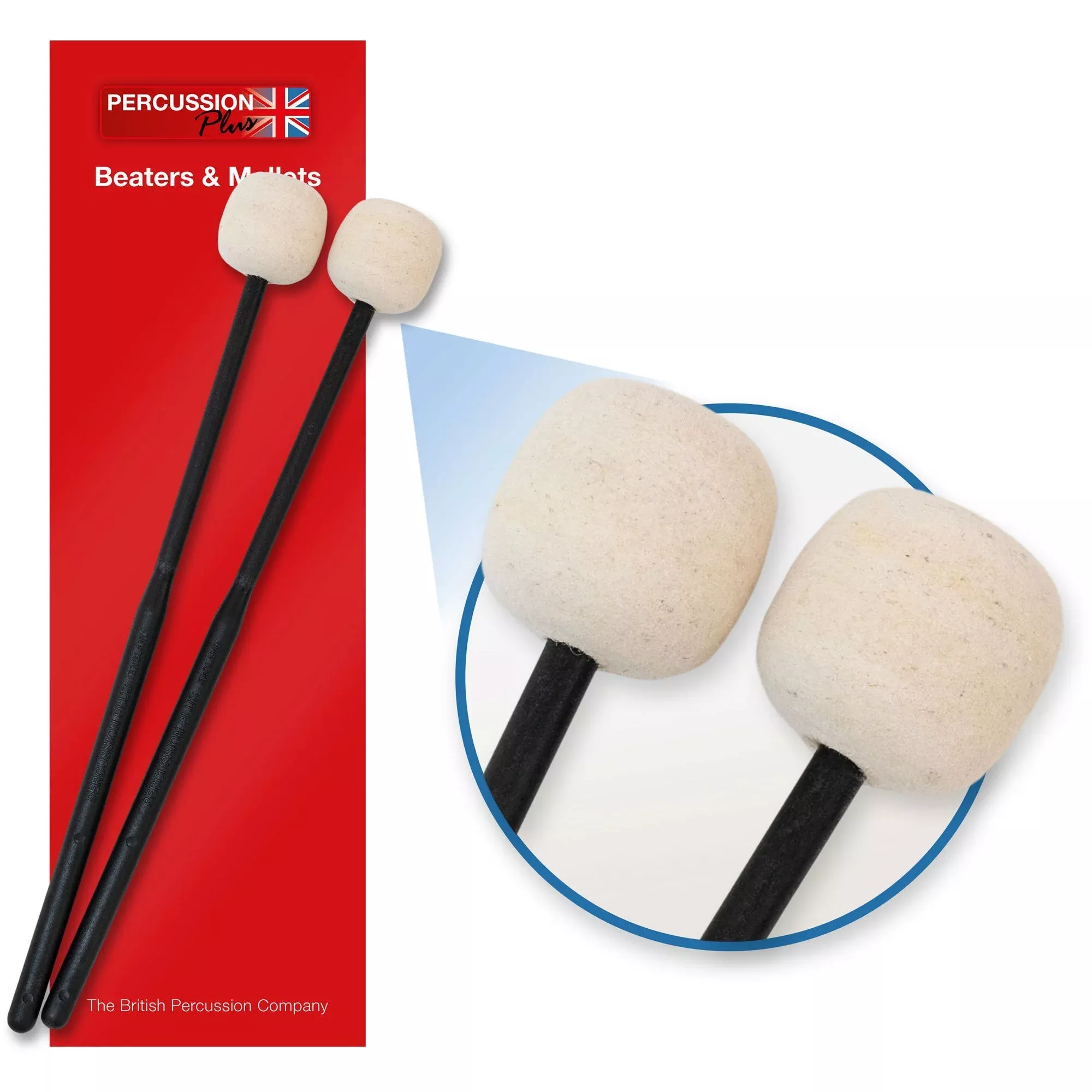 Percussion Plus pair of felt beaters - hard (PP070)