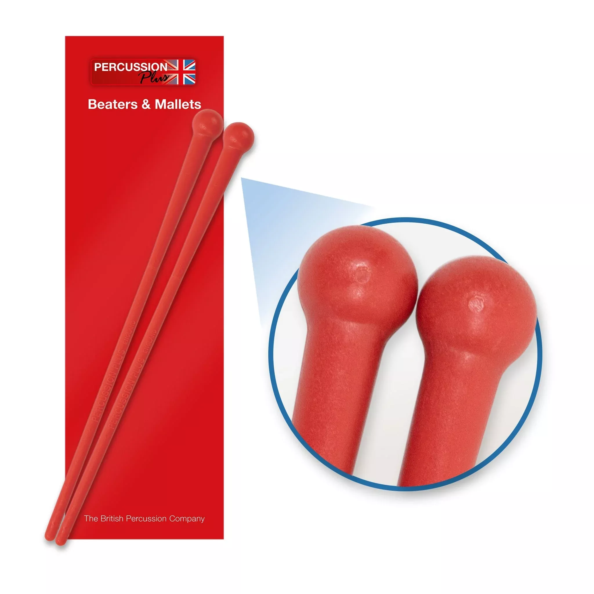 Percussion Plus PP38411 hard plastic one piece beaters – 1 pair (PP38411)