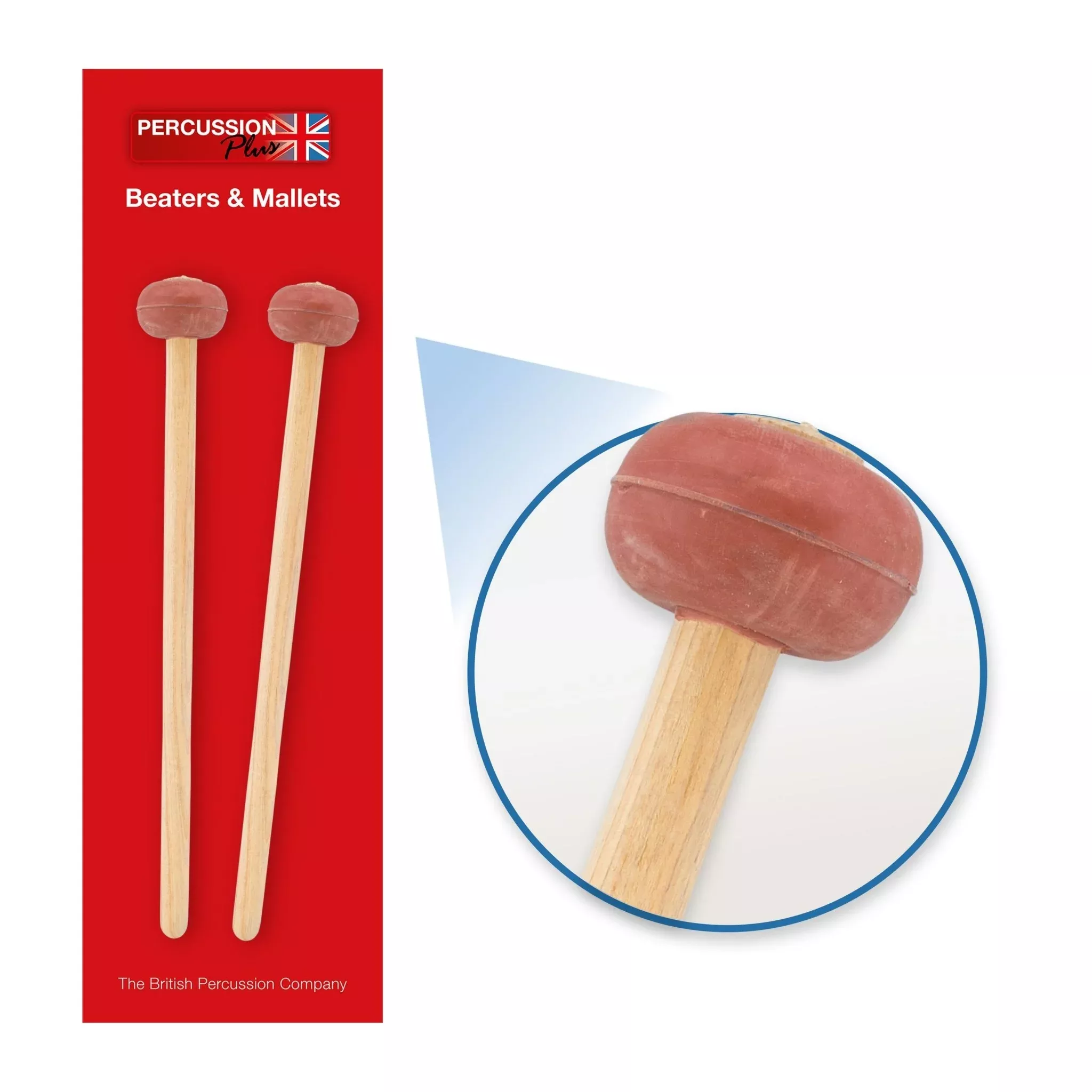 Percussion Plus PP728 pair of soft rubber mallets (PP728)