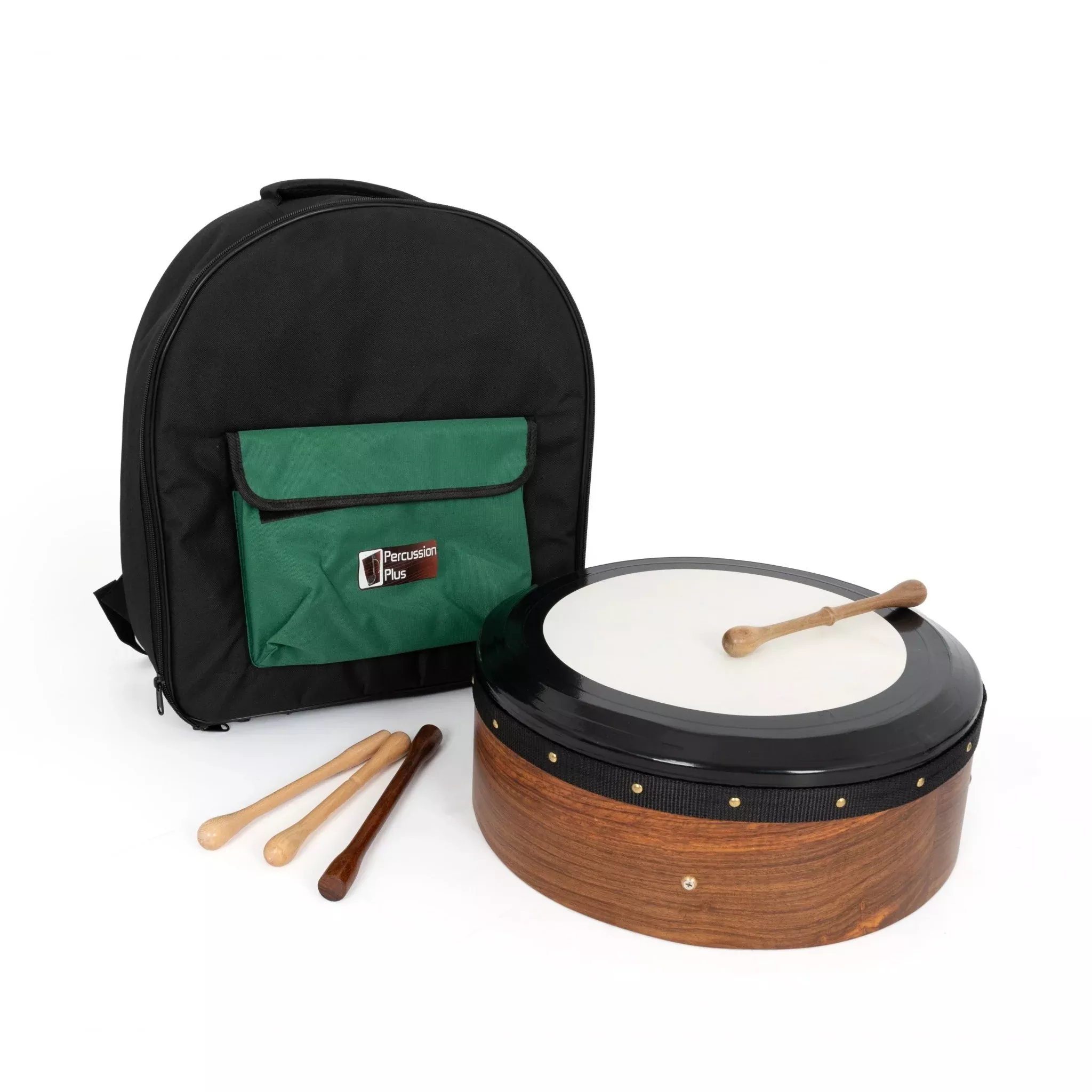 Percussion Plus rosewood hand-tuneable bodhran with case and tippers – 16 inch (PP1146)