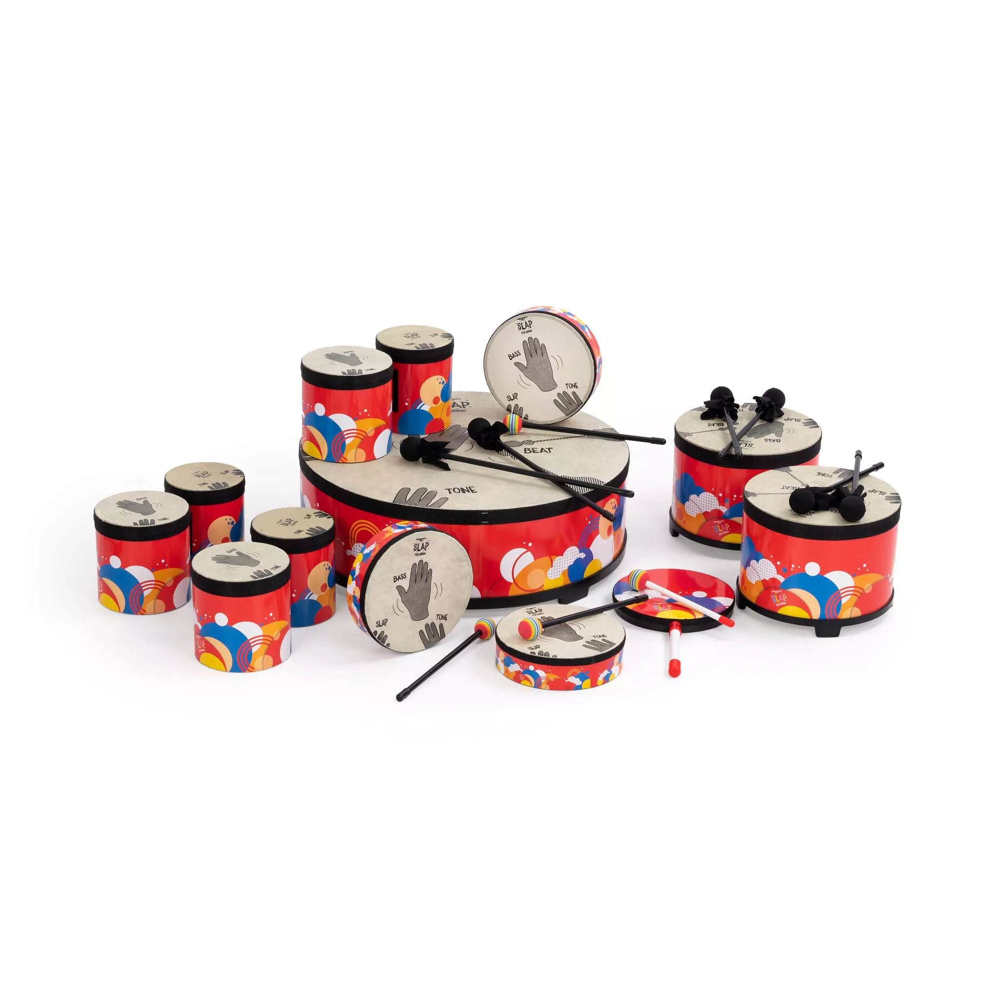 Percussion Plus Slap drumming – KidZ pack of 10 drums (PP6870)