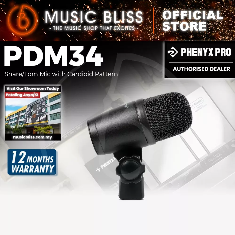 Phenyx Pro PDM34 Snare/Tom Drum Microphone