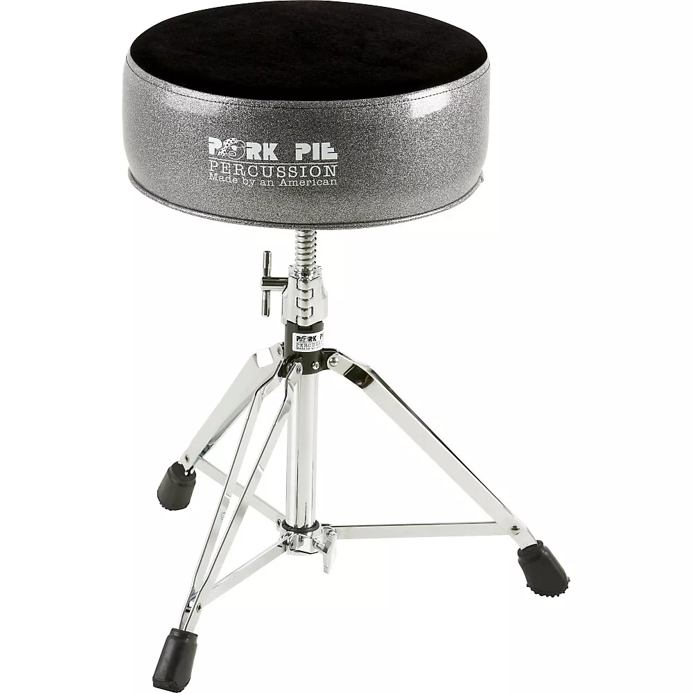 Pork Pie Round Drum Throne - Black Sparkle