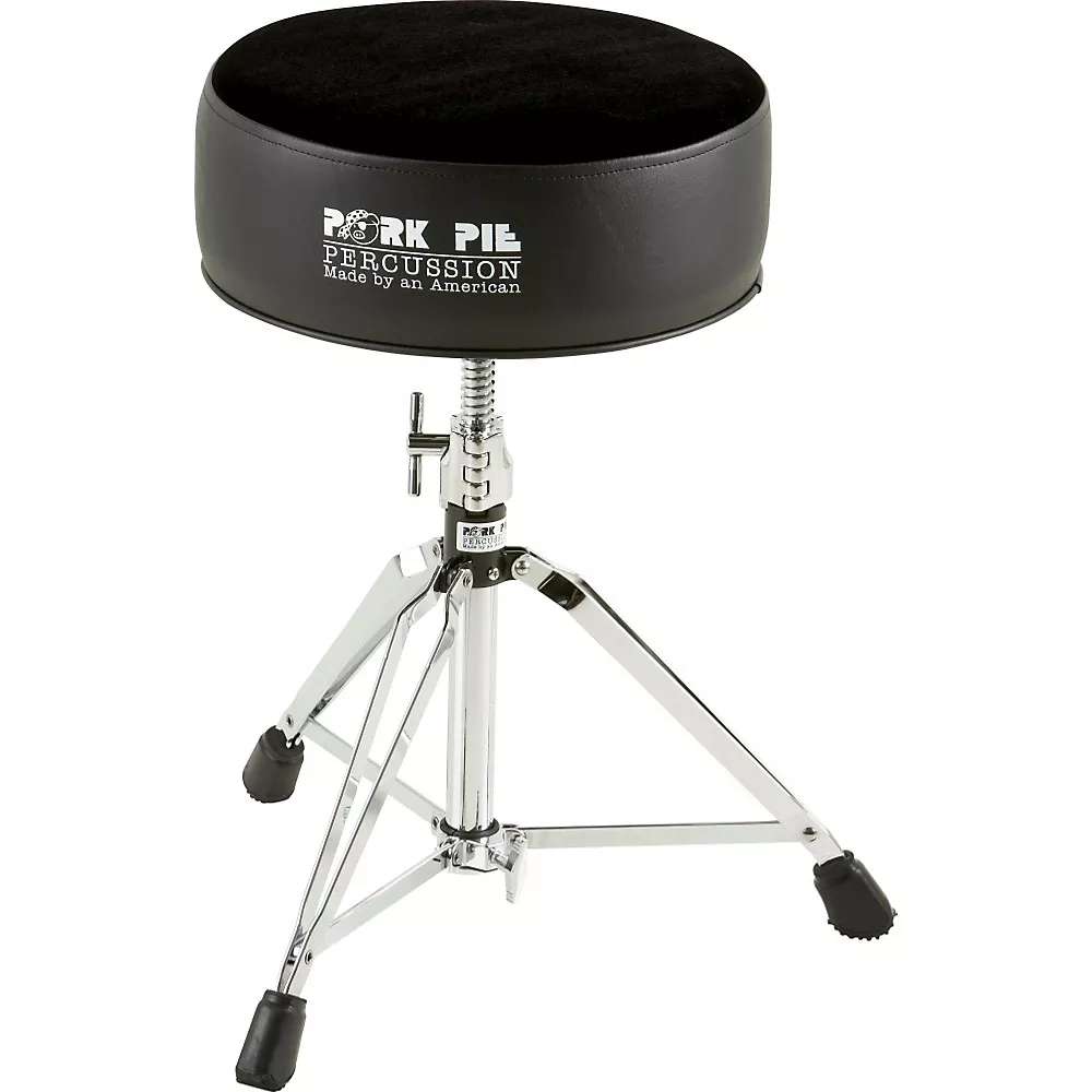 Pork Pie Round Drum Throne - Solid Black
