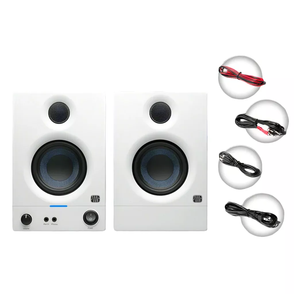 PreSonus Eris 3.5 (2nd Generation) 3.5-inch Powered Studio Monitors White – Pair