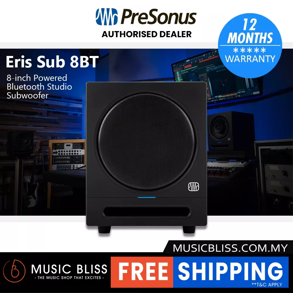 PreSonus Eris Sub 8BT 8-inch Powered Bluetooth Studio Subwoofer