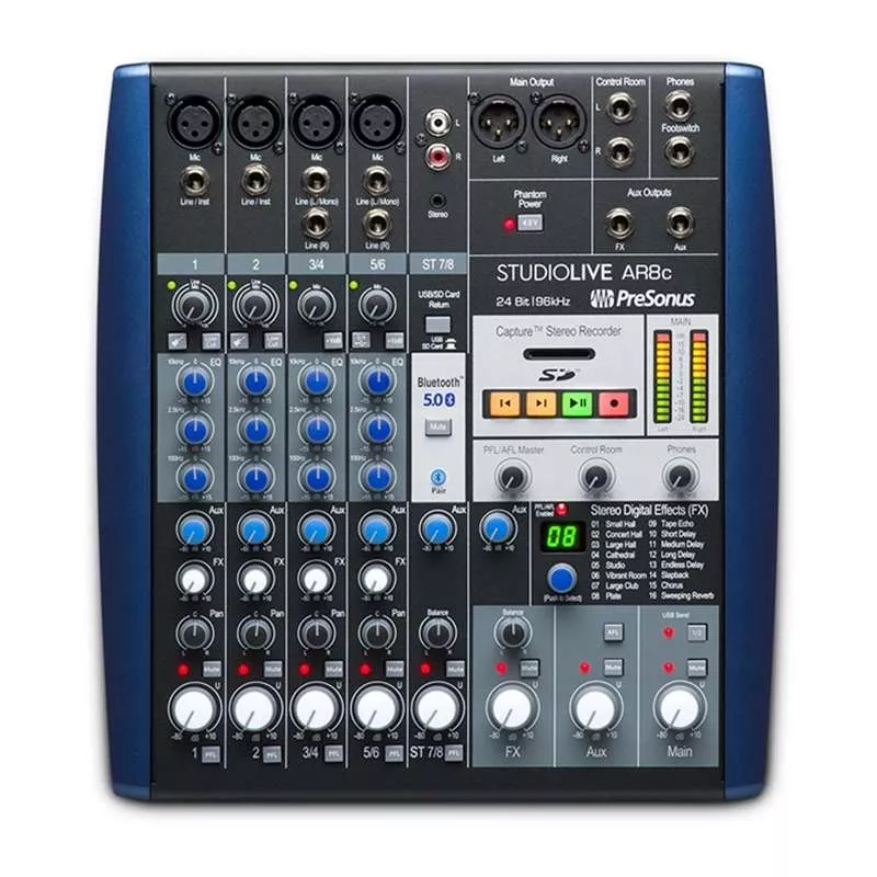 Presonus StudioLive AR8c USB-C 8-Channel Hybrid Performance and Recording Mixer