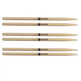 PROMARK TX2BN Drum Sticks 2B Hickory Nylon Tip 3 Pairs Bundle