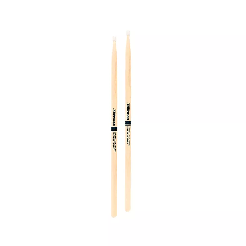 Promark TXR5AN Hickory 5A The Natural Nylon Tip Drumstick