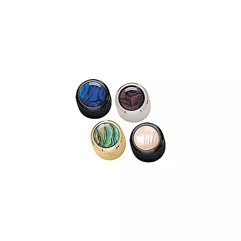 Q Parts Mini-Dome Knob Single Black Purple Abalone