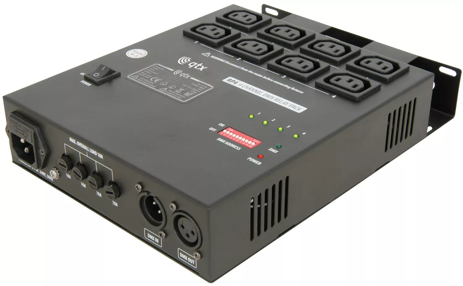 QTX 4 Channel DMX Relay Pack – RP4