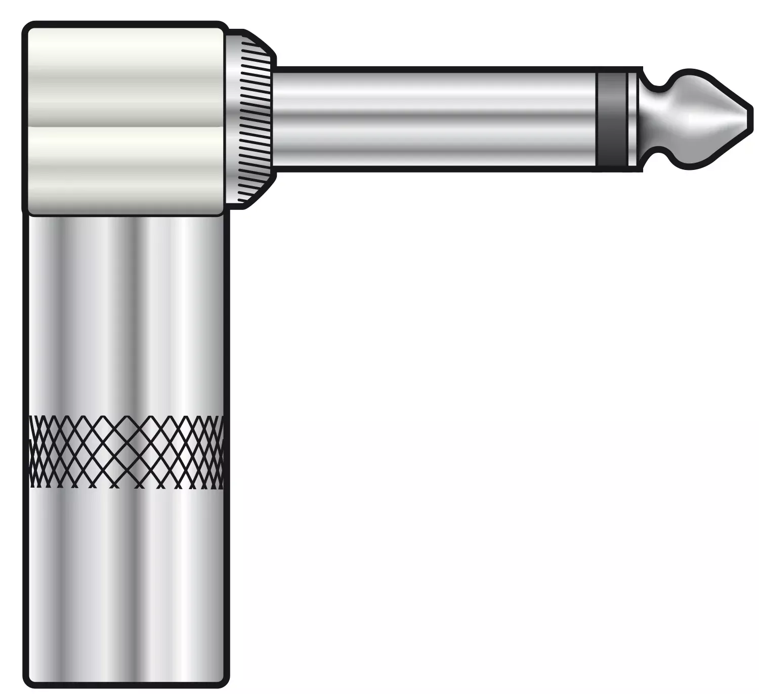 QTX 6.3mm Right-Angle Jack Plug
