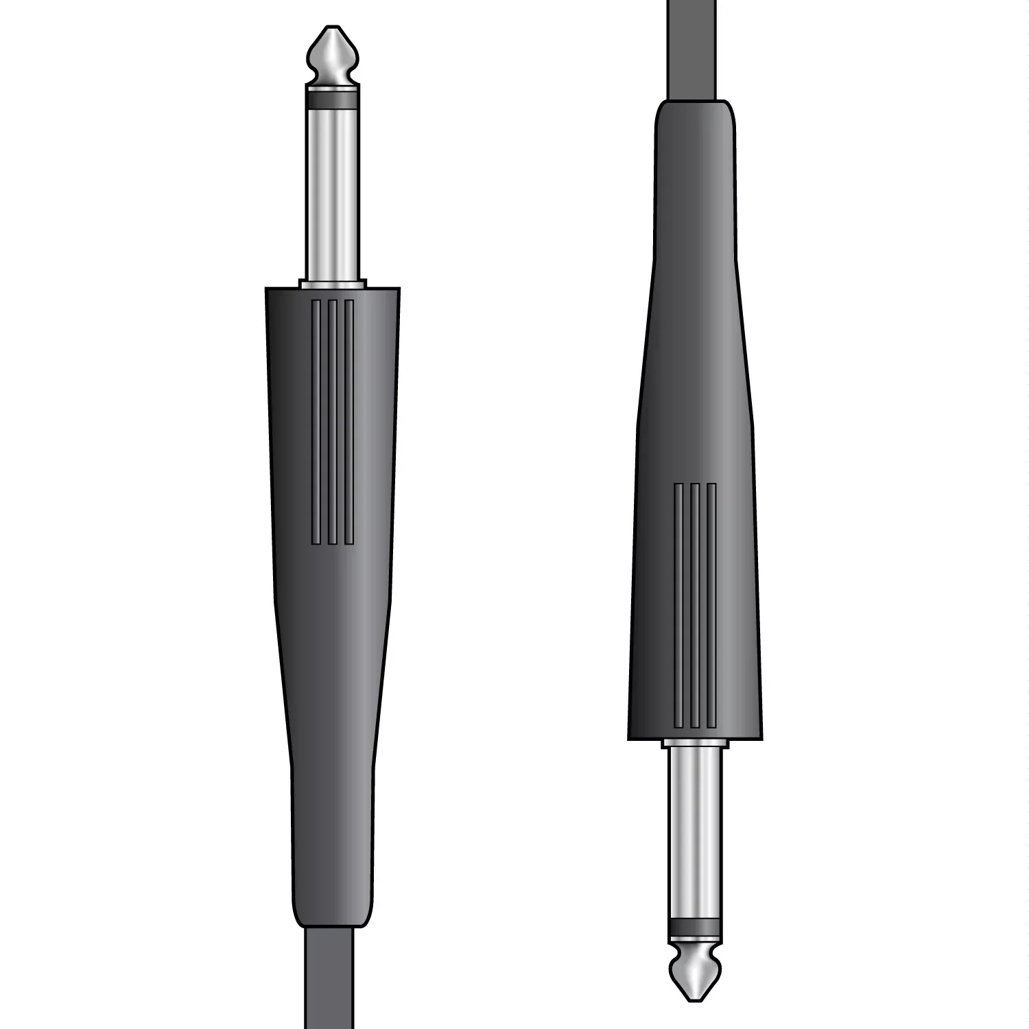 QTX Essential Speaker Leads 6.3mm Mono Jack Plug – 6.3mm Mono Jack Plug
