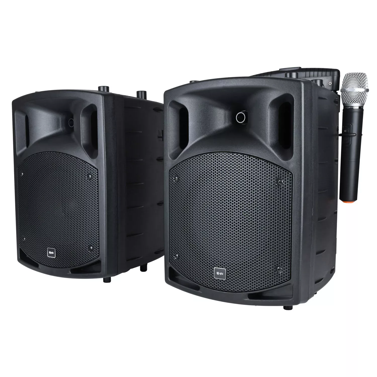 QTX PAV Portable PA Set with UHF Mics, Bluetooth & DVD – PAV8
