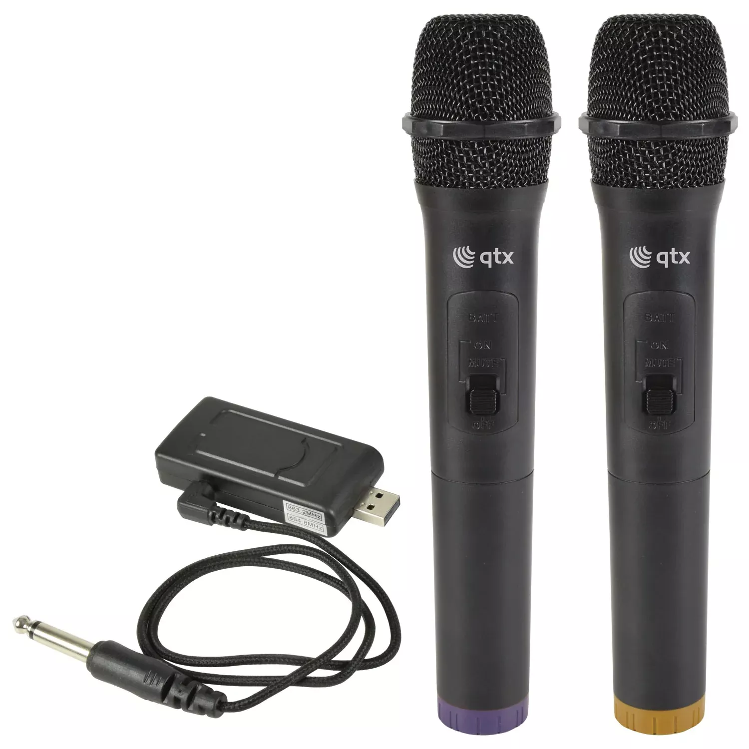 QTX U-MIC USB Dual Handheld UHF Wireless System – U-MIC-863.2+864.8