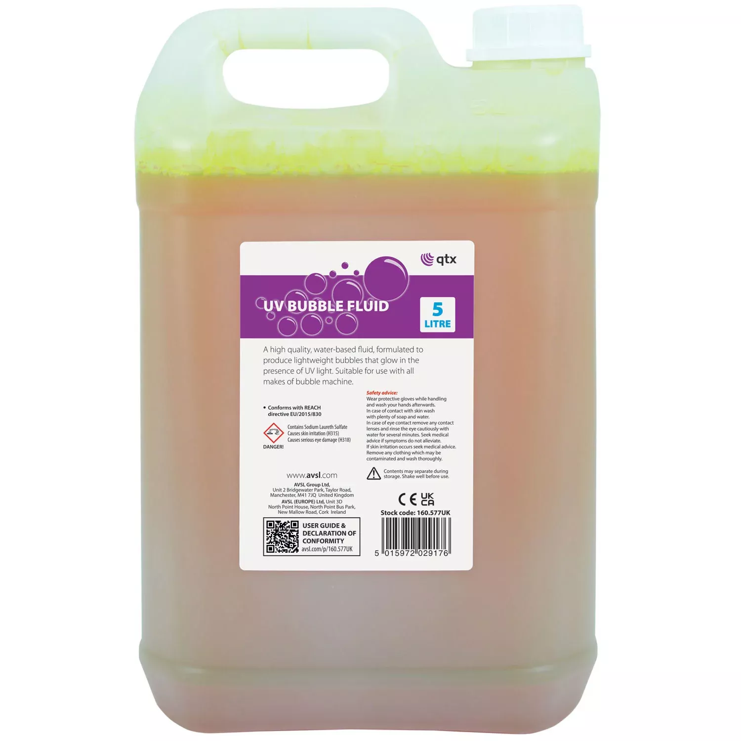 QTX UV Bubble Fluid – UVBUBBLE-5L