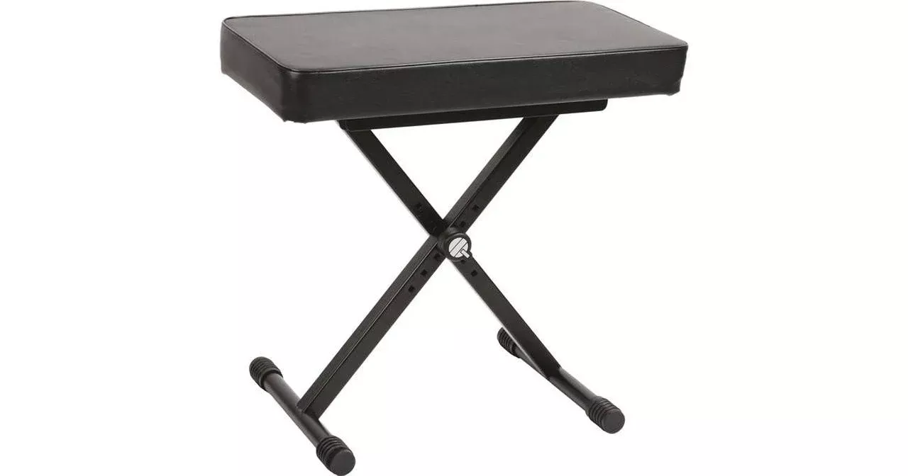 Quiklok BX14 Large Padded Keyboard Bench – Black