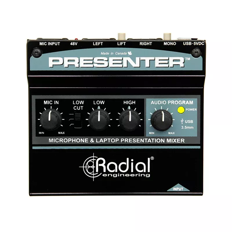 Radial Engineering Presenter Audio Presentation Mixer and USB Interface