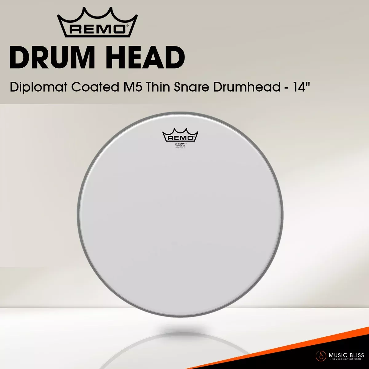 Remo Diplomat Coated M5 Thin Snare Drumhead – 14″