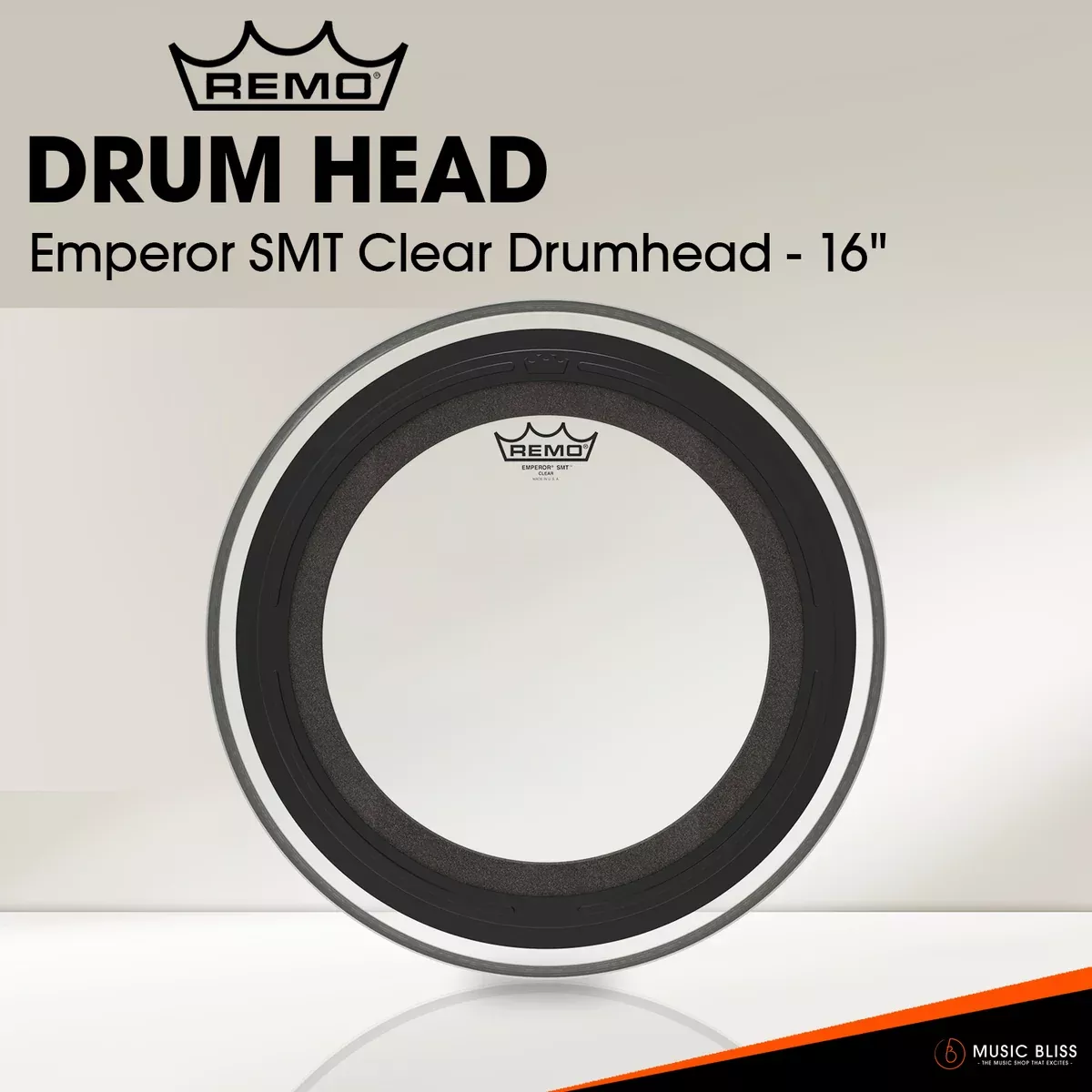 Remo Emperor SMT Clear Drumhead (Available in sizes 16″-22″)