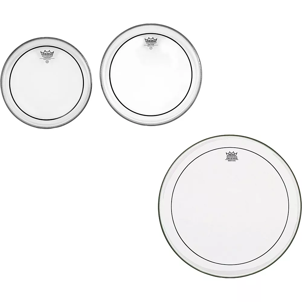 Remo Pinstripe Clear New Fusion Tom Drum Head Pack