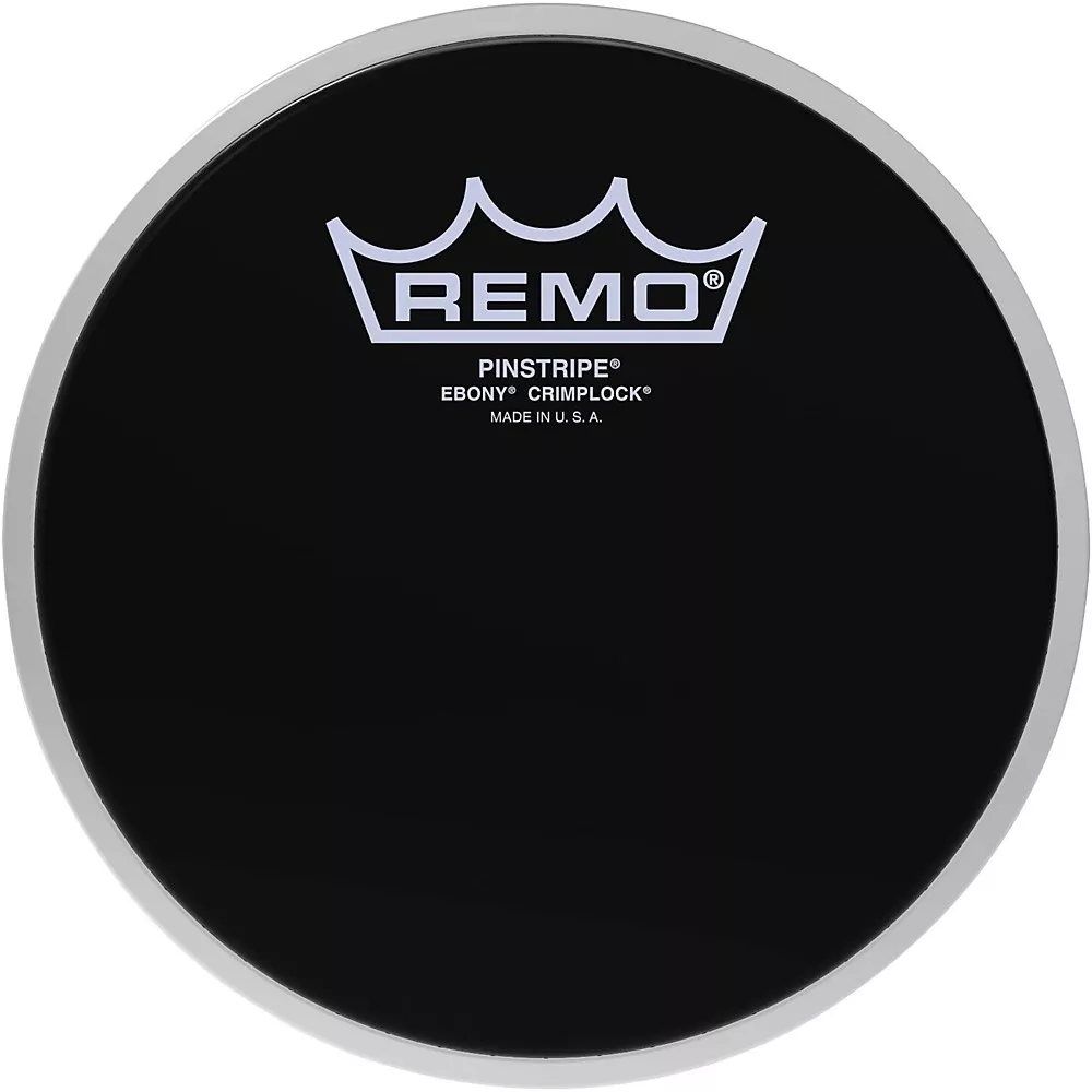 Remo Pinstripe Ebony Crimplock Drum Head 6 in.