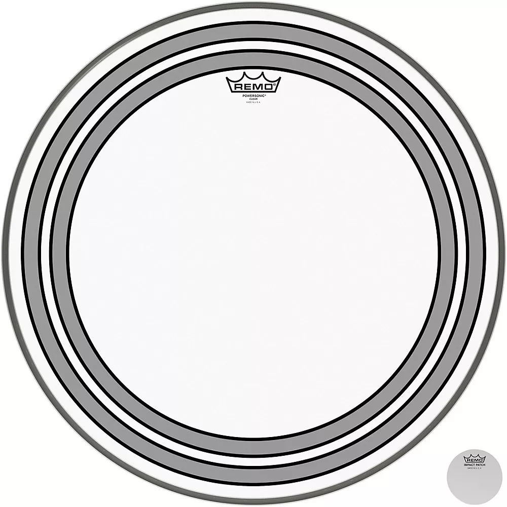 Remo Powersonic Clear Bass Drumhead - 22 in.