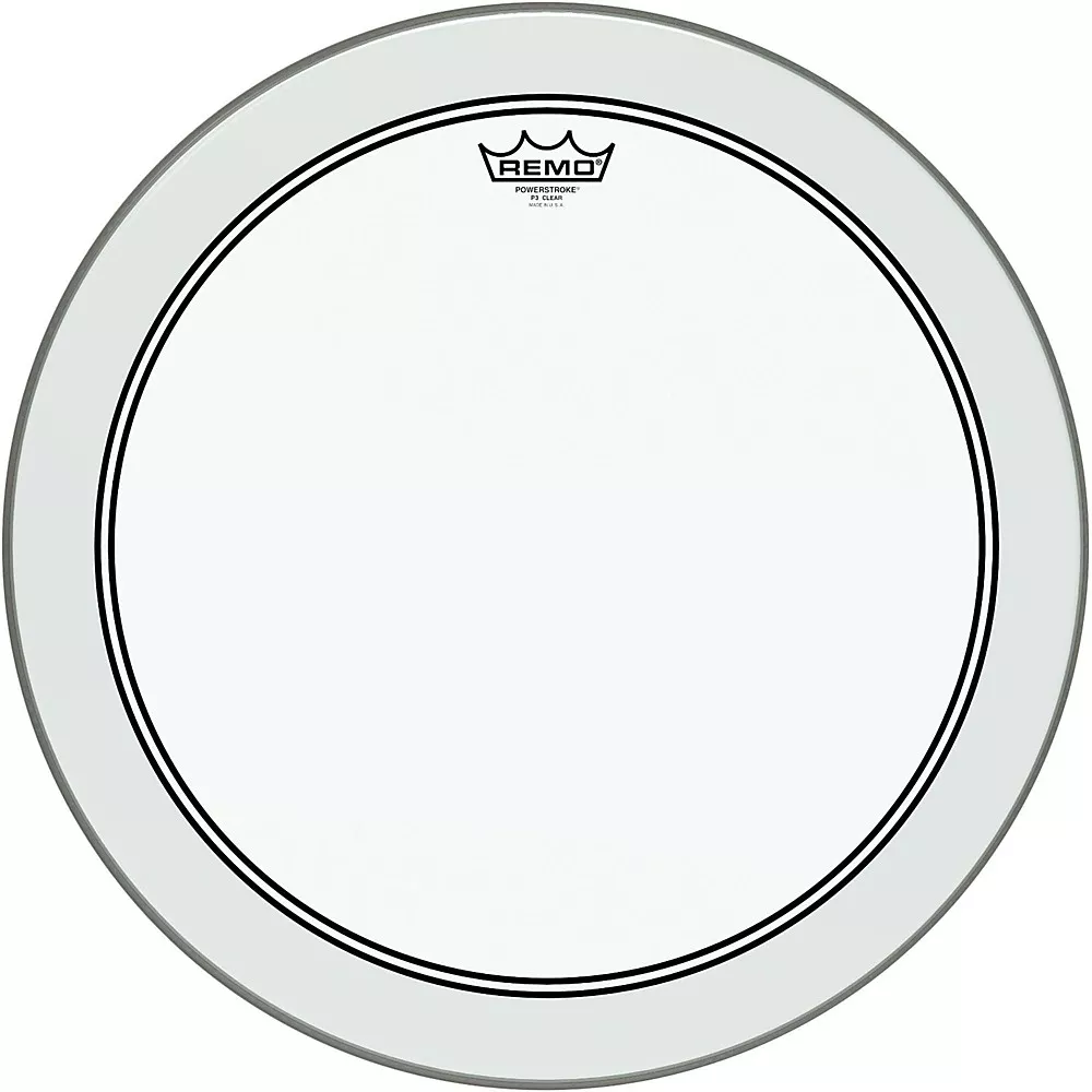 Remo Powerstroke 3 Clear Bass Drum Head With Impact Patch - 18 in.