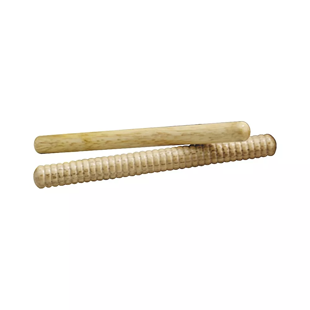 Remo Rhythm Sticks - 1 Smooth, 1 Ringed Natural 8 in.