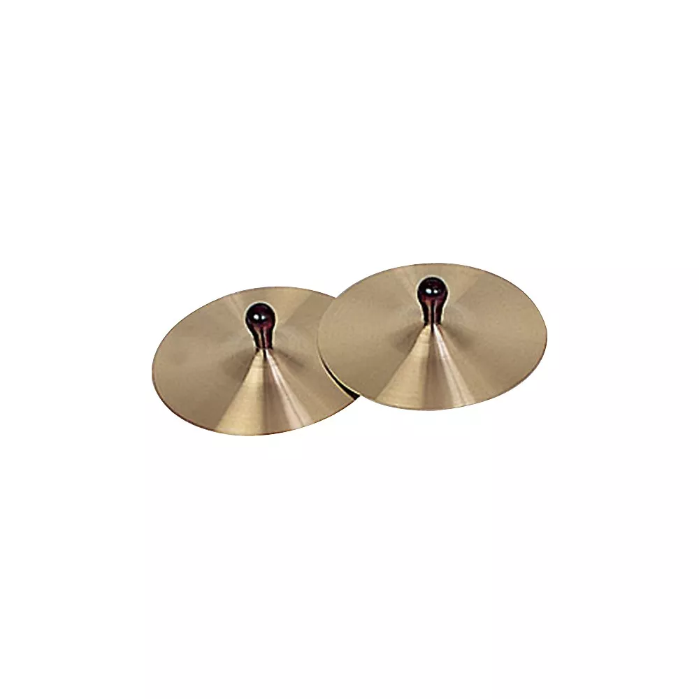 Rhythm Band Brass Cymbals With Knobs 7 in. Pair With Handles
