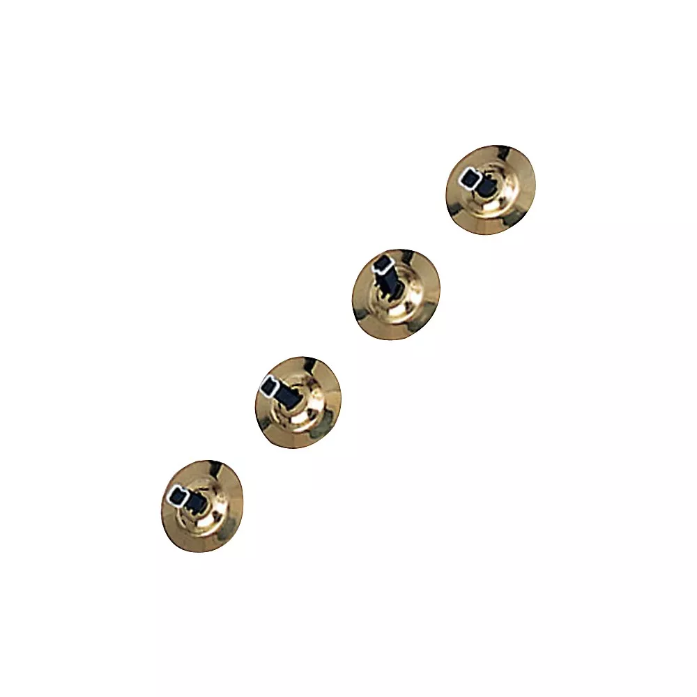 Rhythm Band Brass Cymbals With Knobs Finger Cymbals, Two Pair With Straps