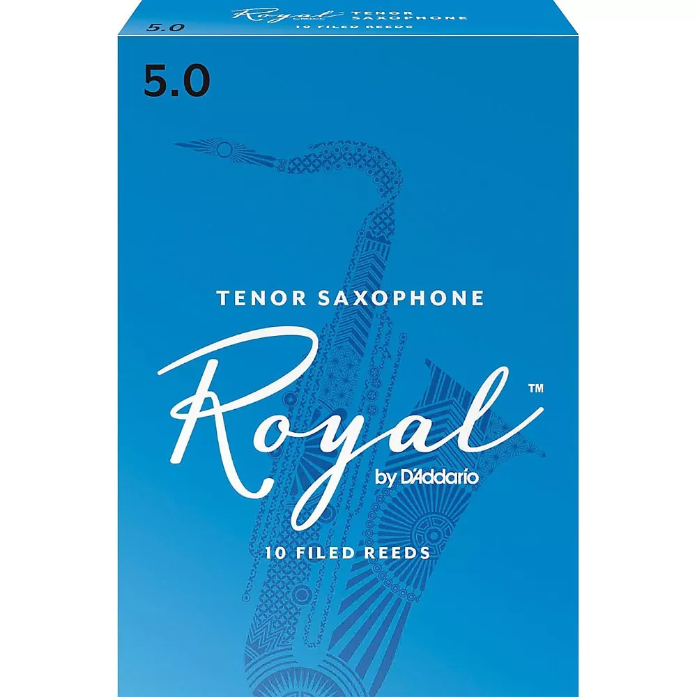 Rico Royal Tenor Saxophone Reeds, Box of 10 Strength 5